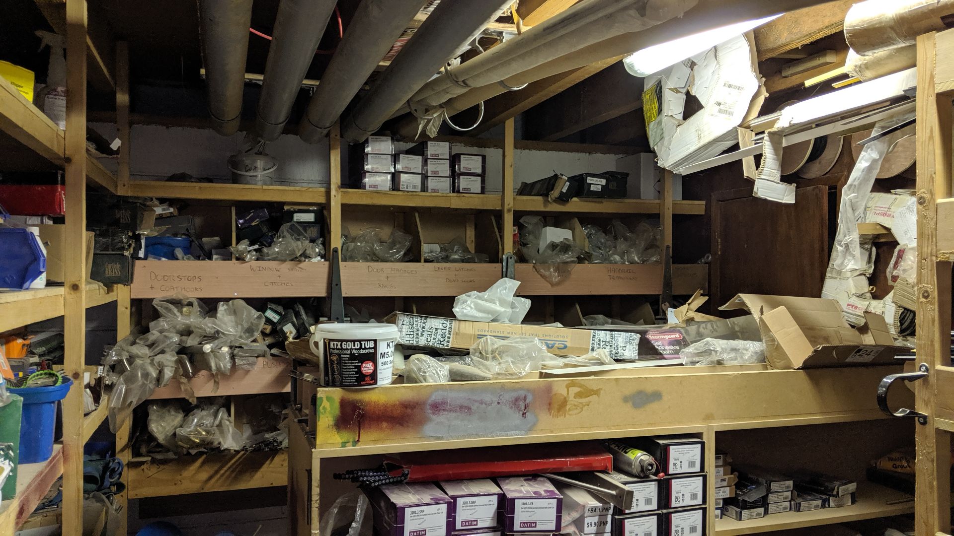 Complete contents of the stockroom including door closers, hinges, handles, fixings, drawer runners, - Image 2 of 29