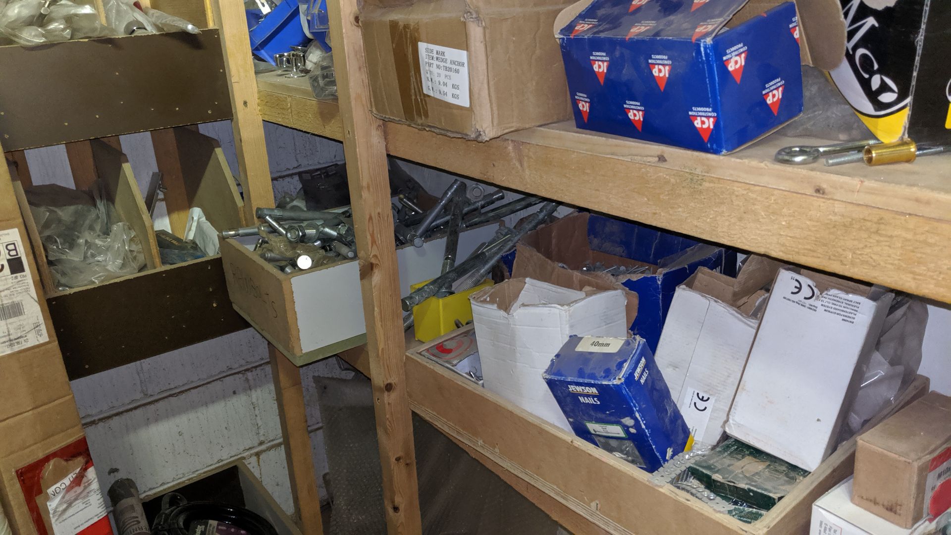 Complete contents of the stockroom including door closers, hinges, handles, fixings, drawer runners, - Image 18 of 29