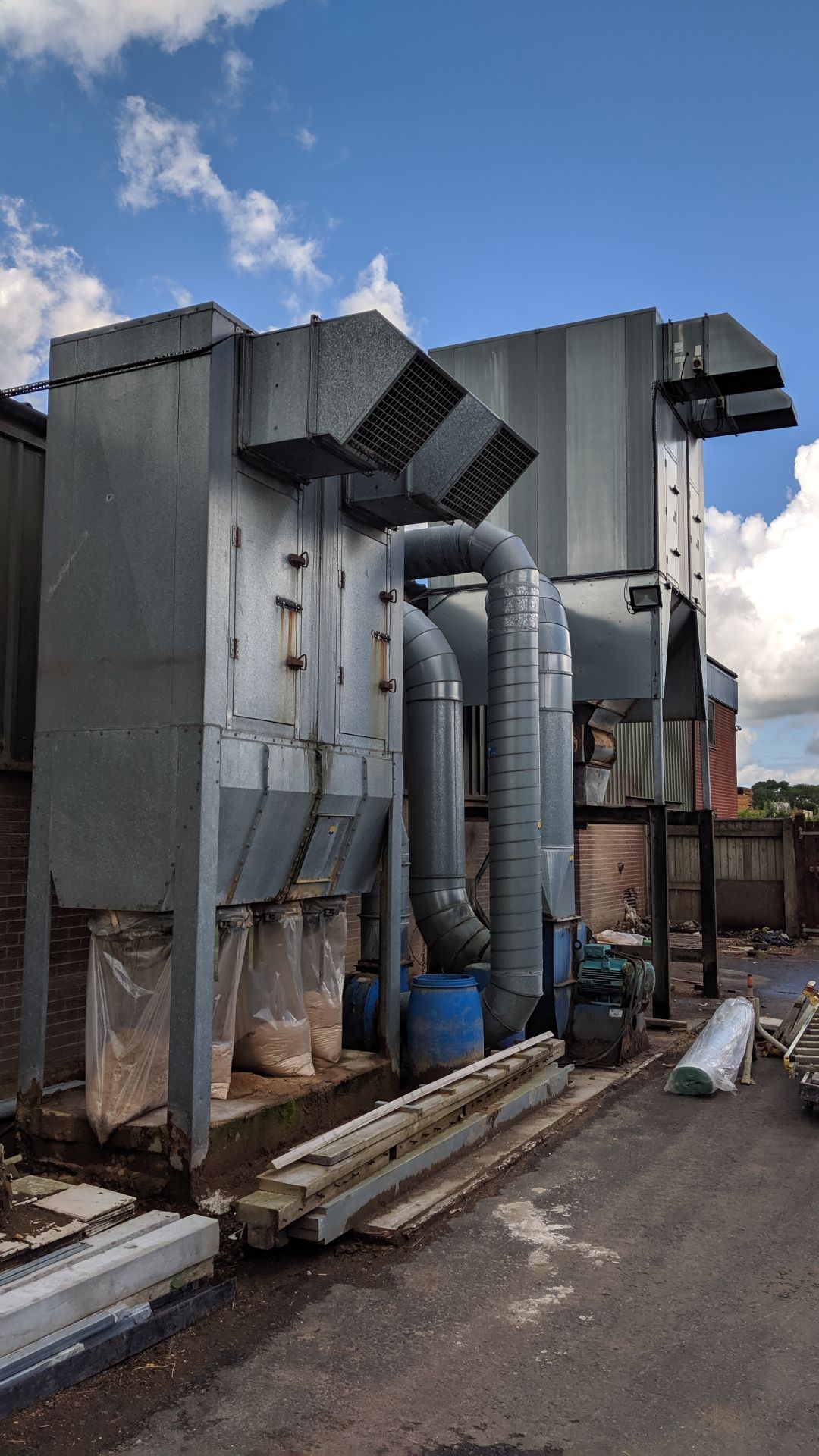 2 off large external dust extractors including ducting attached to each unit, running throughout the - Image 33 of 44