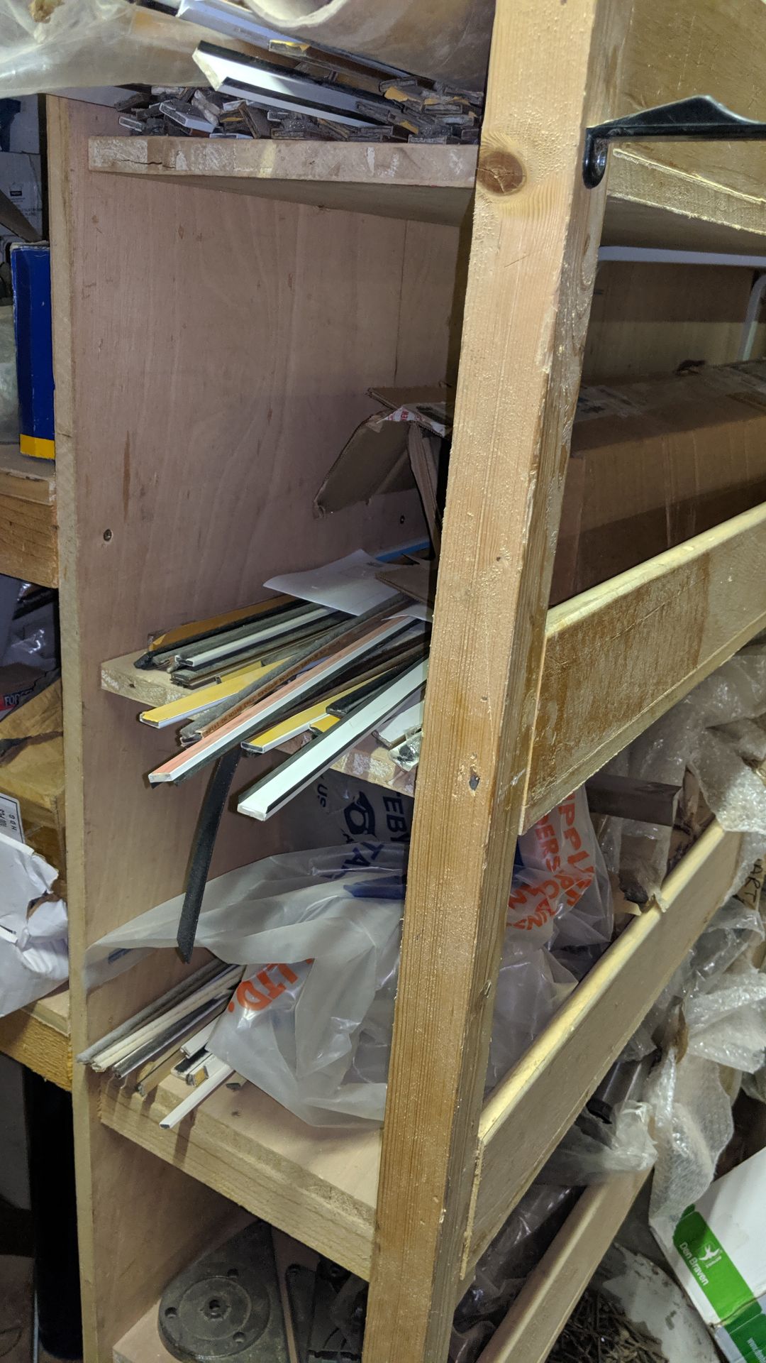 Complete contents of the stockroom including door closers, hinges, handles, fixings, drawer runners, - Image 22 of 29