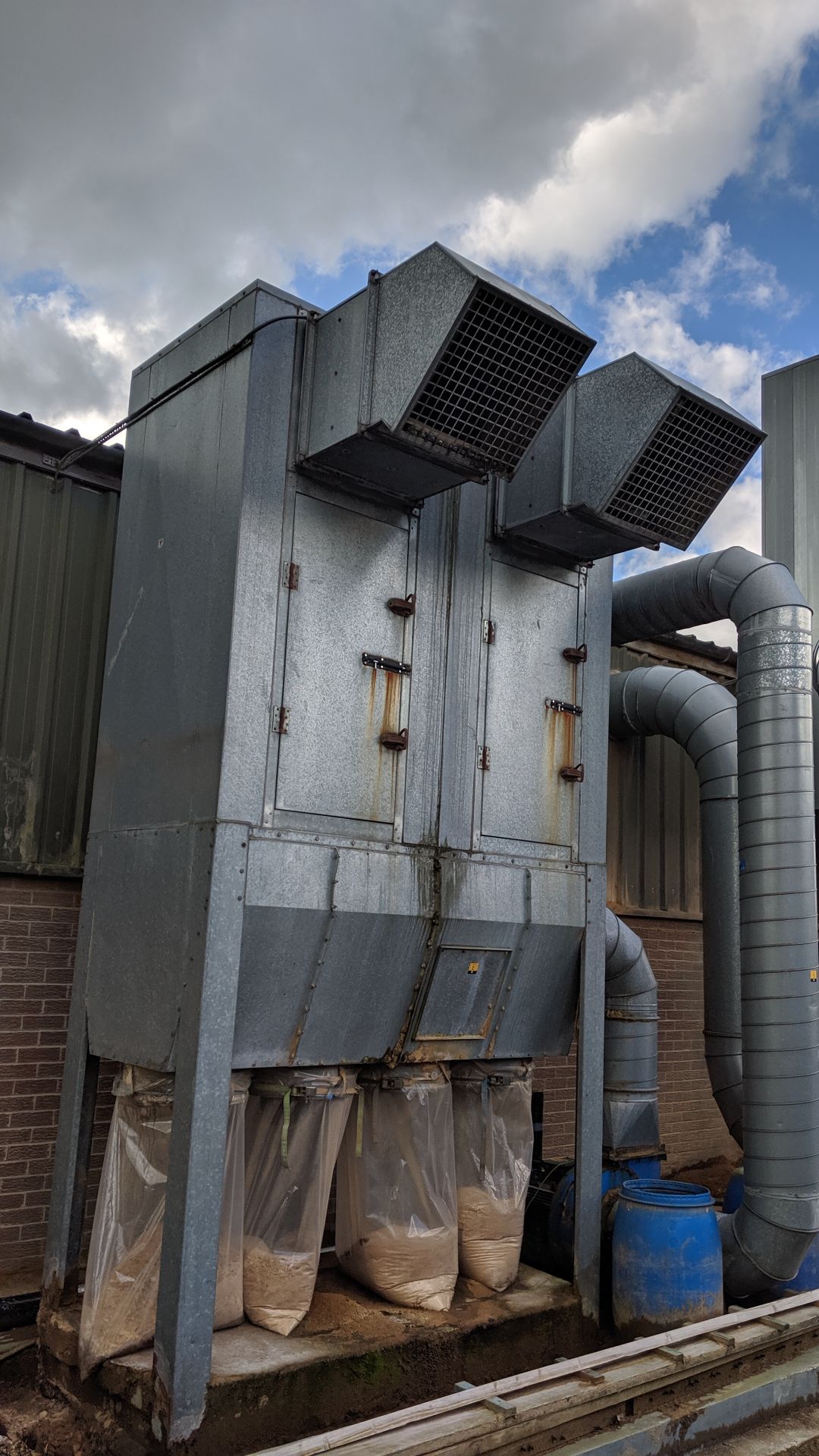 2 off large external dust extractors including ducting attached to each unit, running throughout the - Image 27 of 44