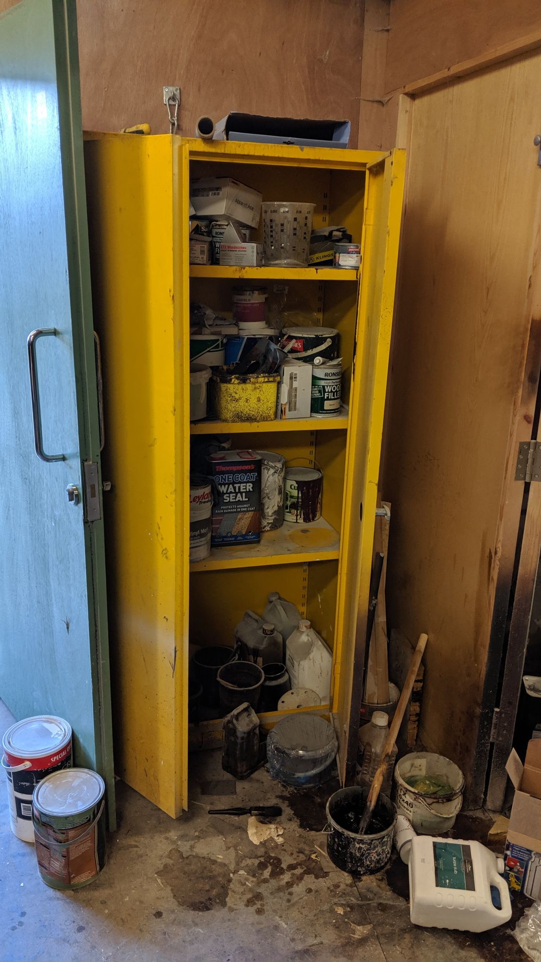 Contents of a paint drying room including approx. 14 drying racks, wooden trestles, 2 off metal - Image 11 of 17