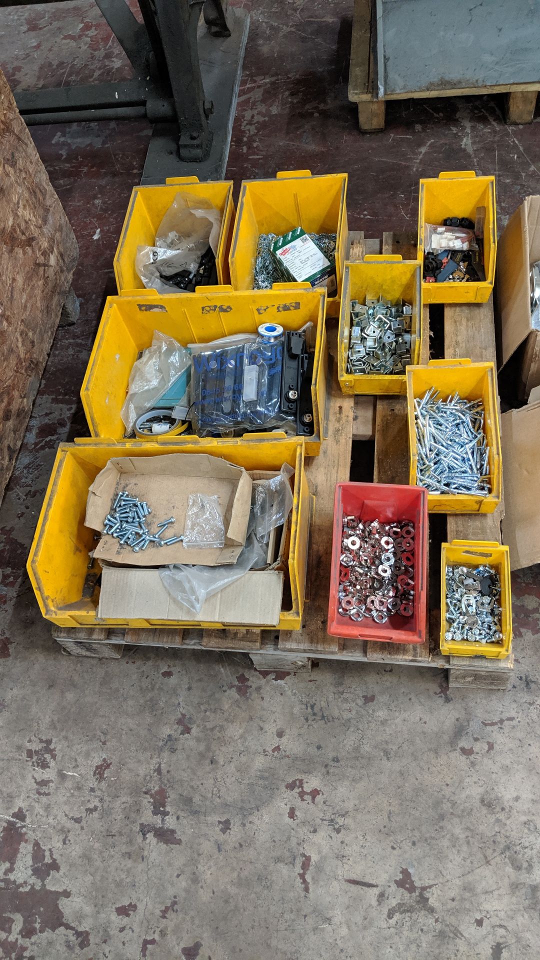 The contents of 3 pallets of plastic lin bins and their contents, comprising a wide variety of - Image 7 of 8