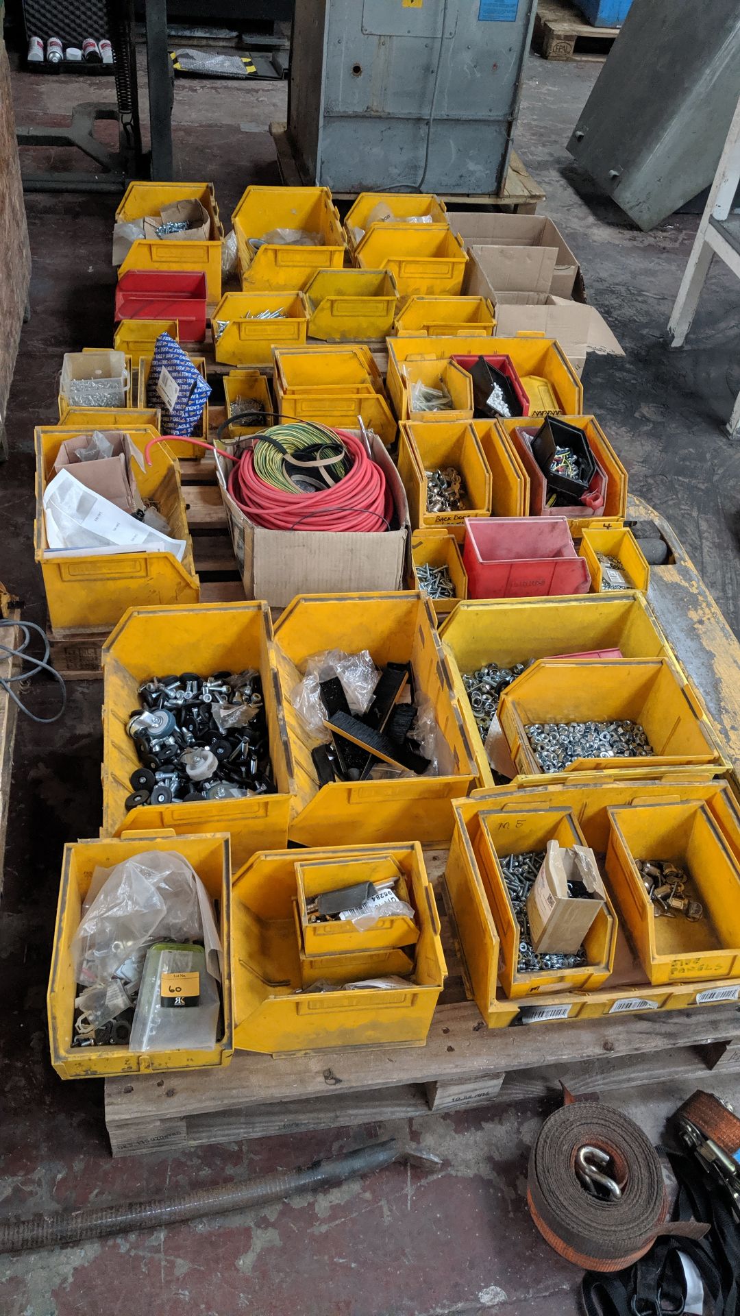 The contents of 3 pallets of plastic lin bins and their contents, comprising a wide variety of - Image 3 of 8