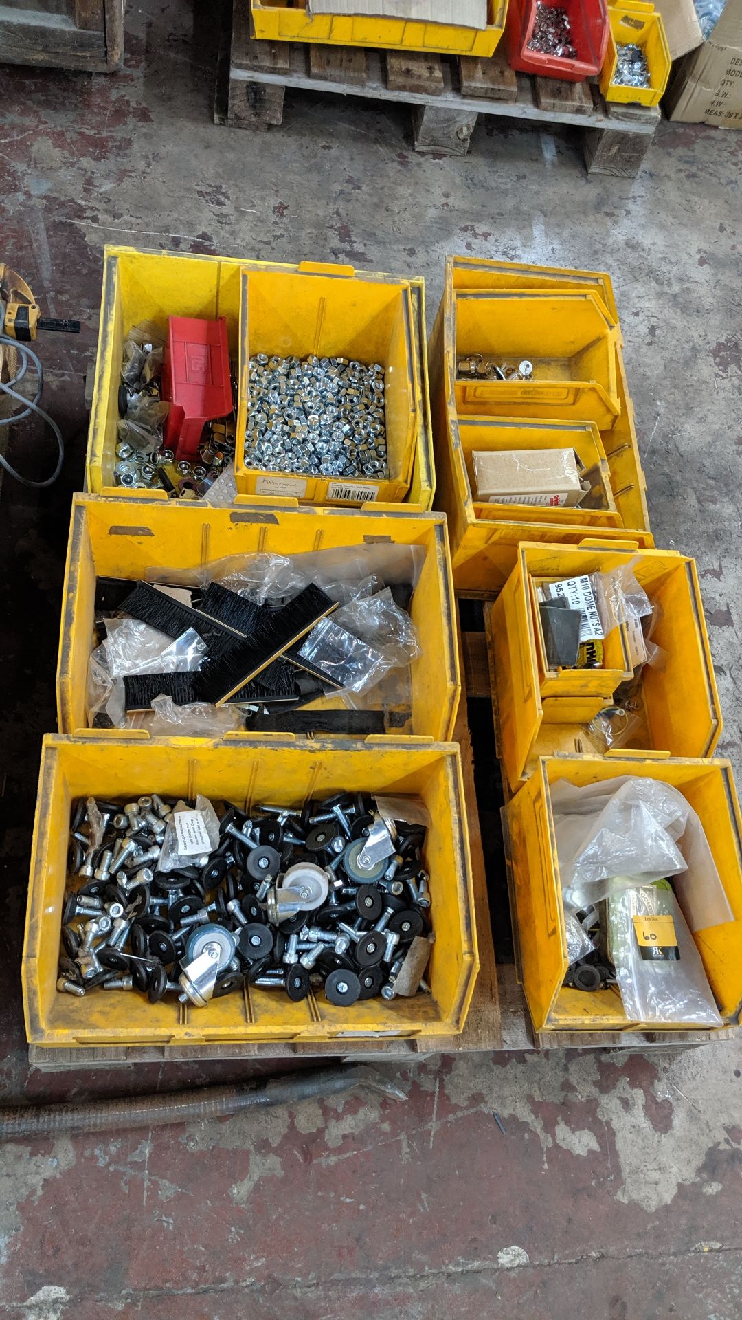 The contents of 3 pallets of plastic lin bins and their contents, comprising a wide variety of - Image 6 of 8