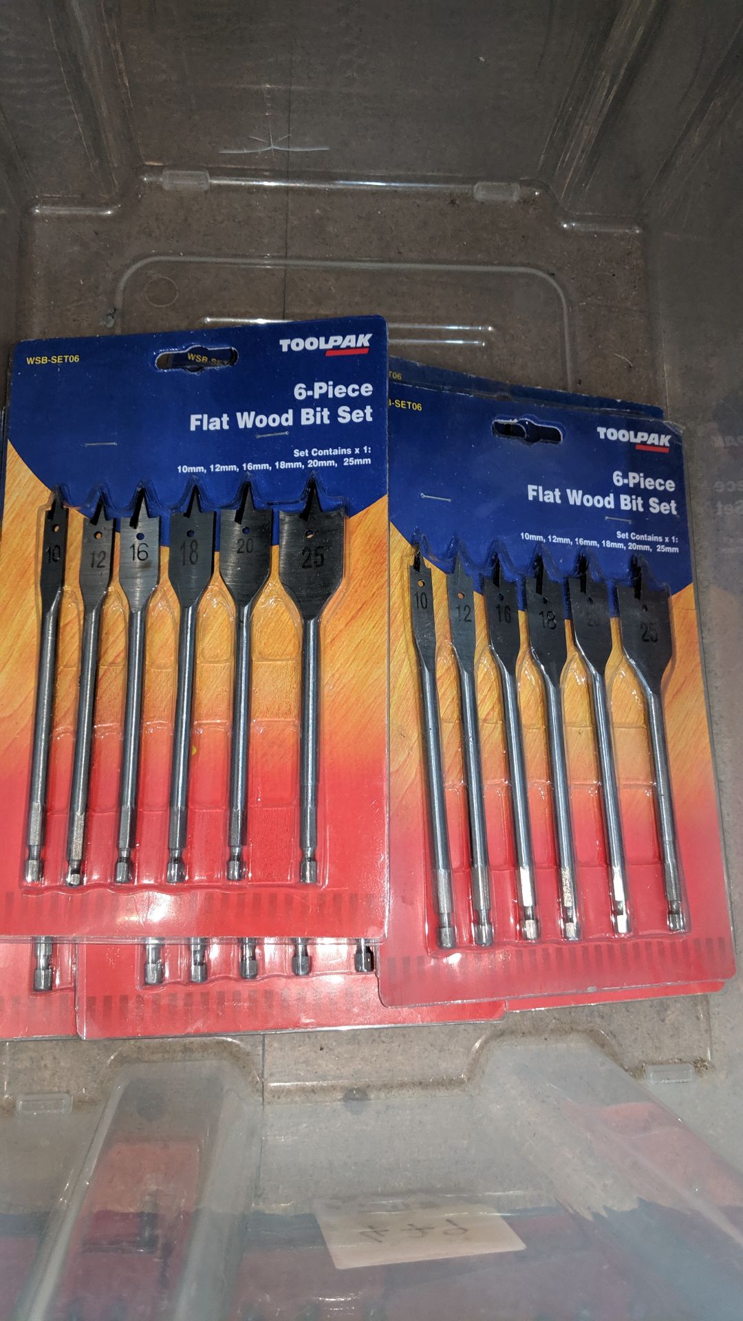 10 off Toolpak 6-piece flat wood bit sets This is one of a number of lots from Rochdale Re-Tool - Image 3 of 3