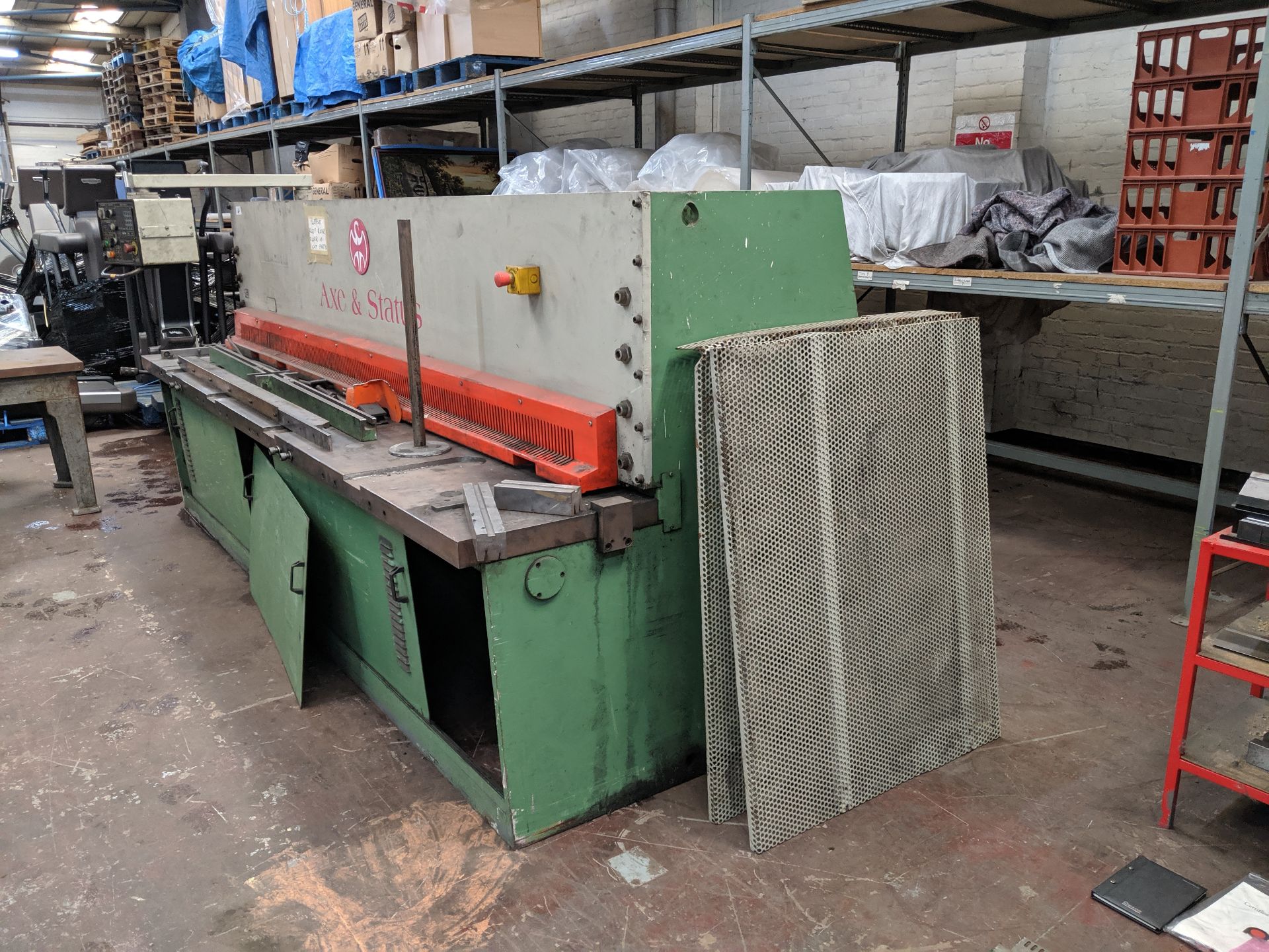 1997 Axe & Status hydraulic guillotine shear by Guifil, reference GHE-630, serial no. 024539  We - Image 8 of 9
