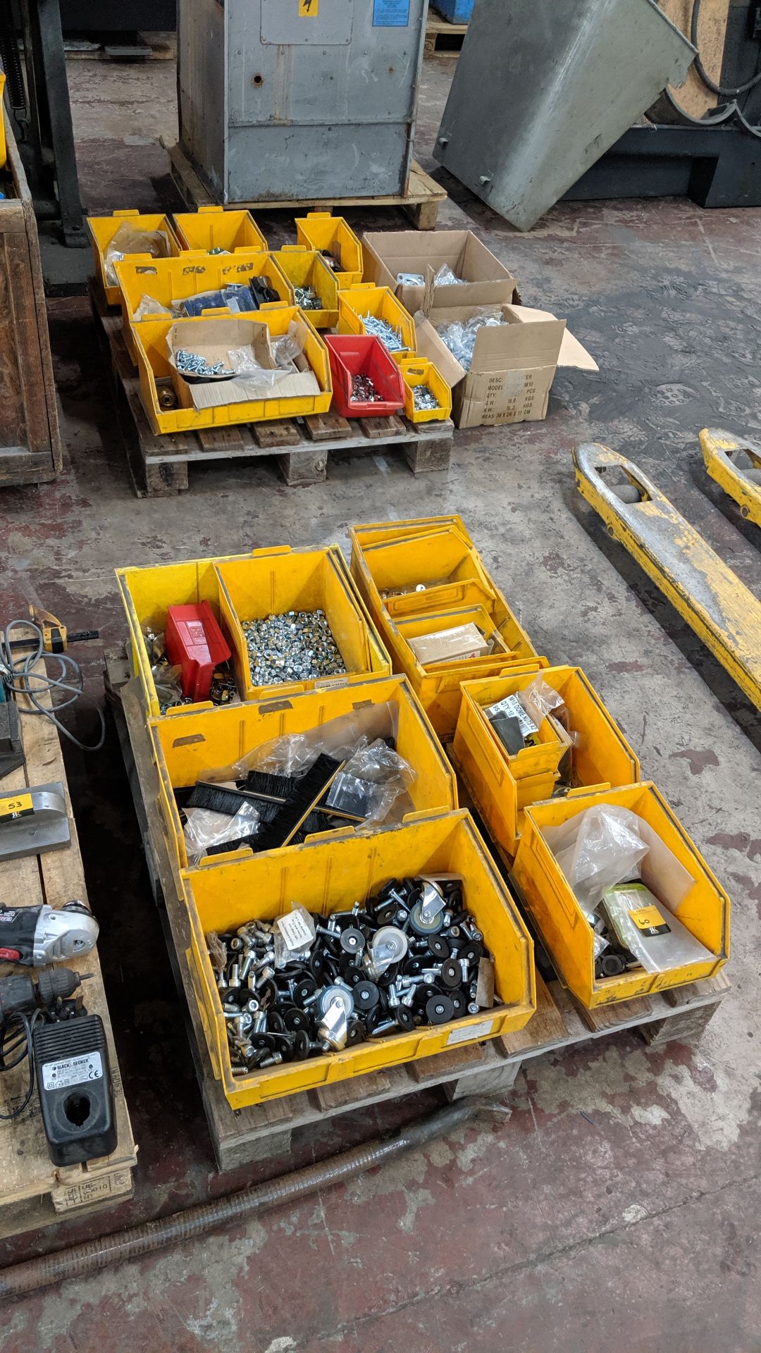 The contents of 3 pallets of plastic lin bins and their contents, comprising a wide variety of - Image 5 of 8