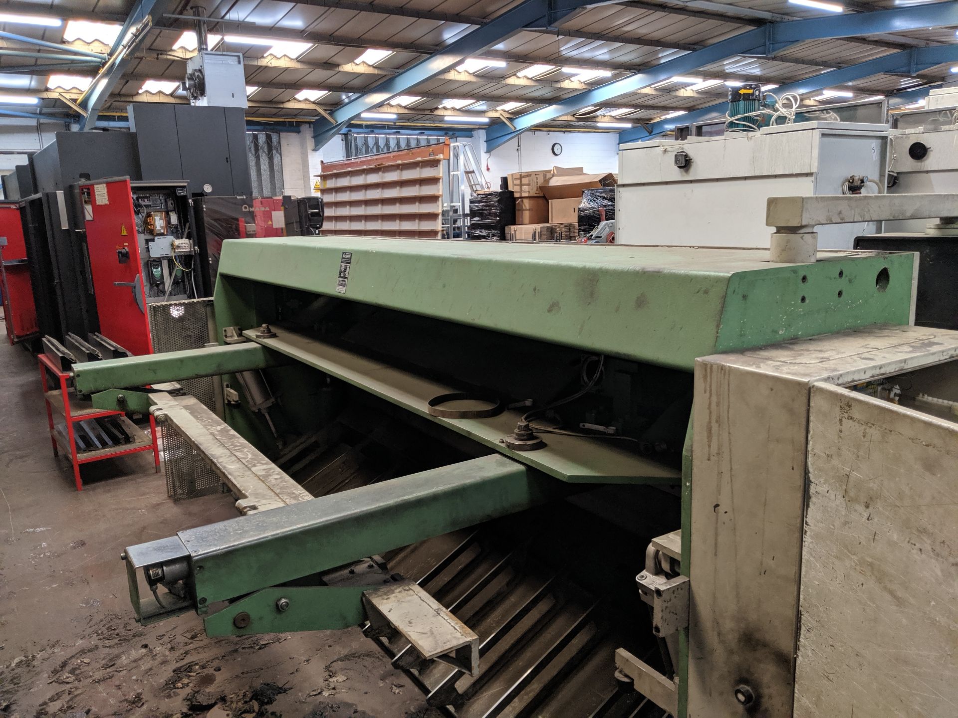 1997 Axe & Status hydraulic guillotine shear by Guifil, reference GHE-630, serial no. 024539  We - Image 4 of 9