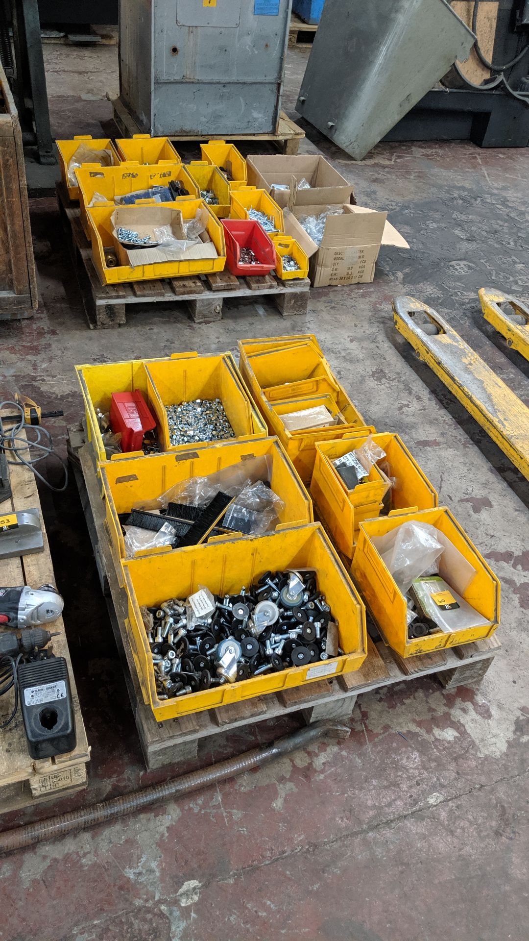 The contents of 3 pallets of plastic lin bins and their contents, comprising a wide variety of - Image 4 of 8