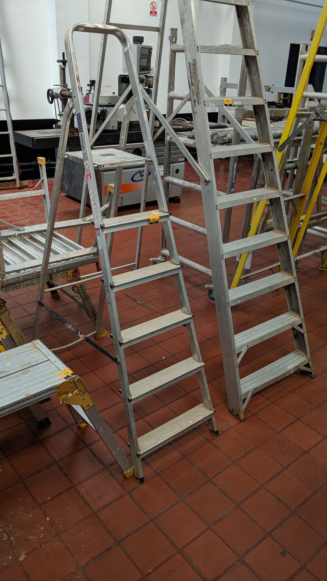 Folding aluminium stepladders IMPORTANT: Please remember goods successfully bid upon must be paid - Image 2 of 2