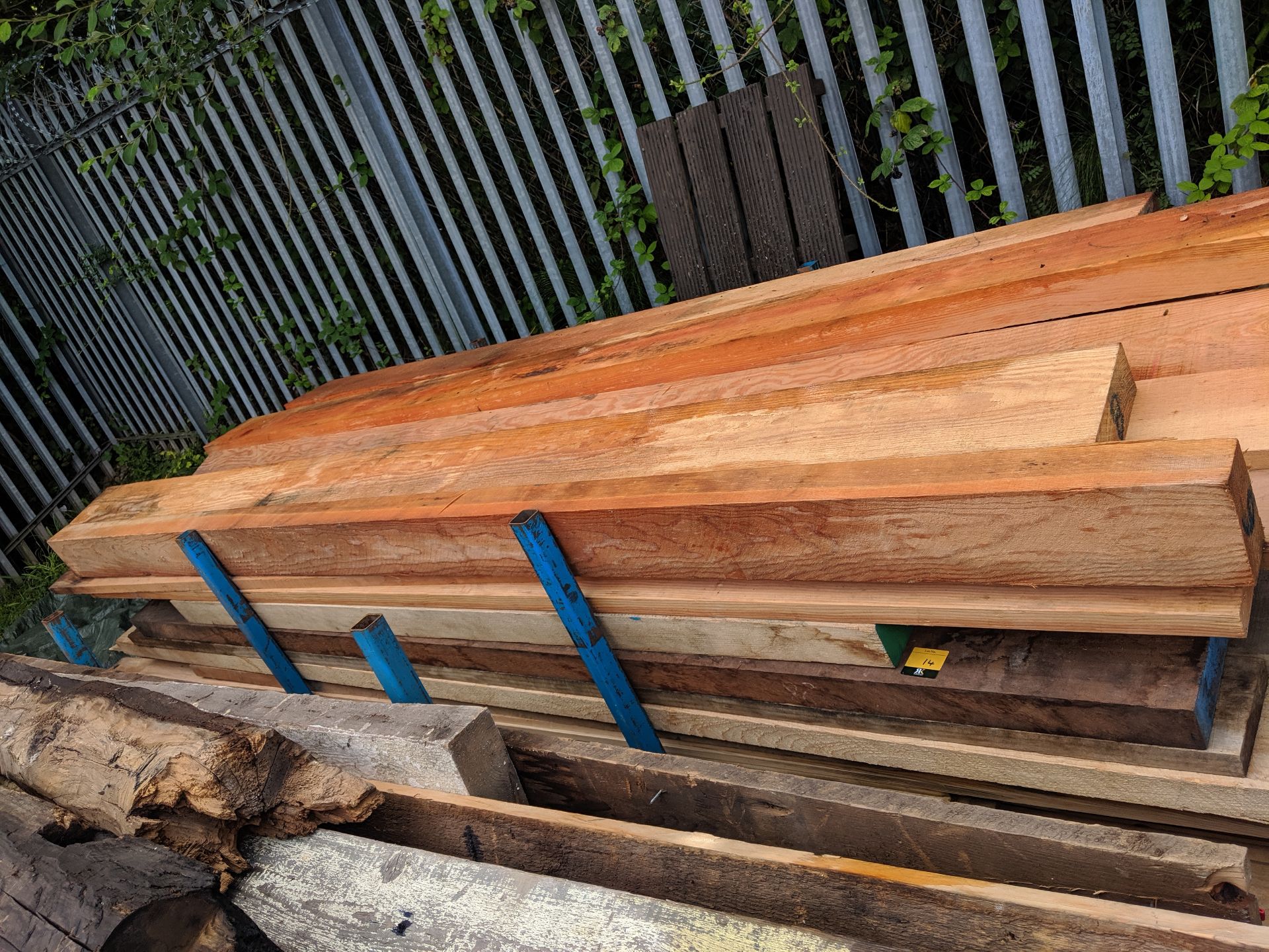 The contents of a pallet of assorted new & reclaimed timber up to 4m in length. NB the stillage is - Image 8 of 8