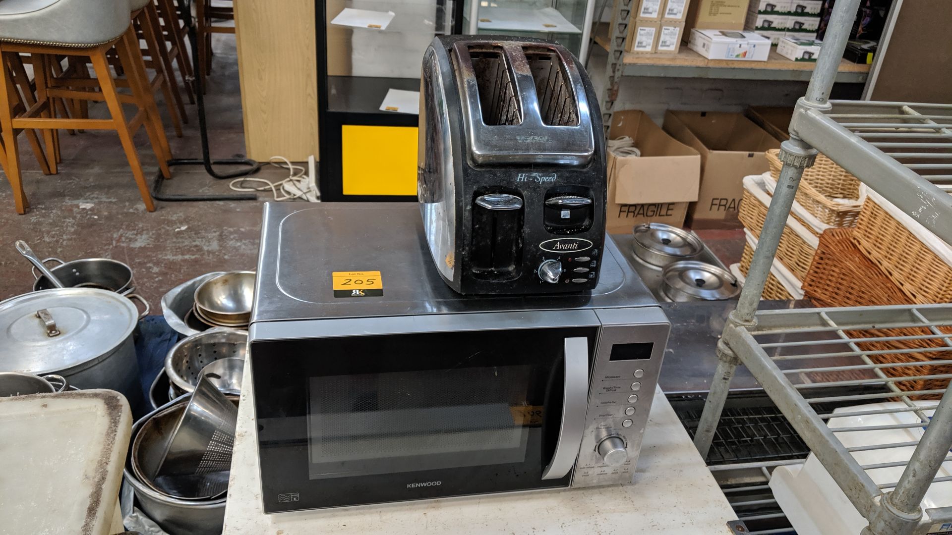 Kenwood microwave & twin Tefal toaster This is one of a number of lots being sold on behalf of the - Image 2 of 4