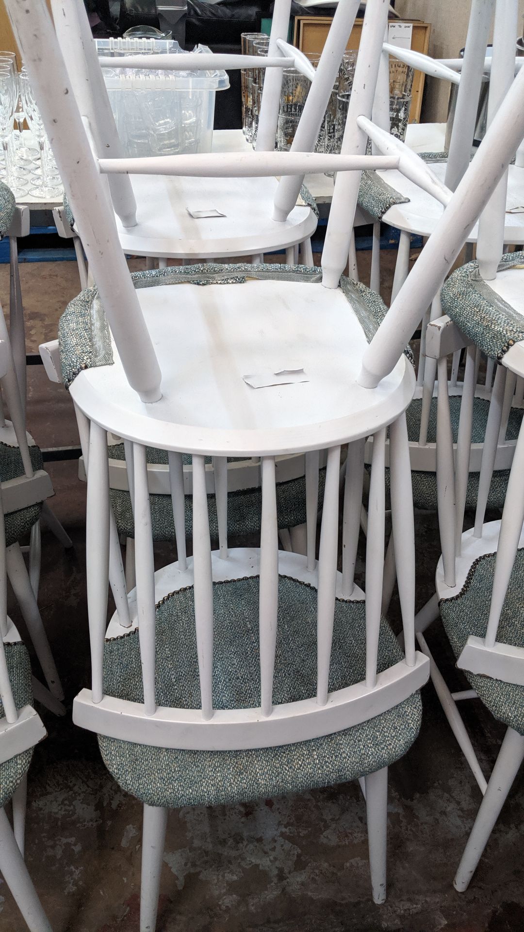 10 off matching upholstered wooden dining chairs. NB lots 126 - 128 consist of different - Image 7 of 7