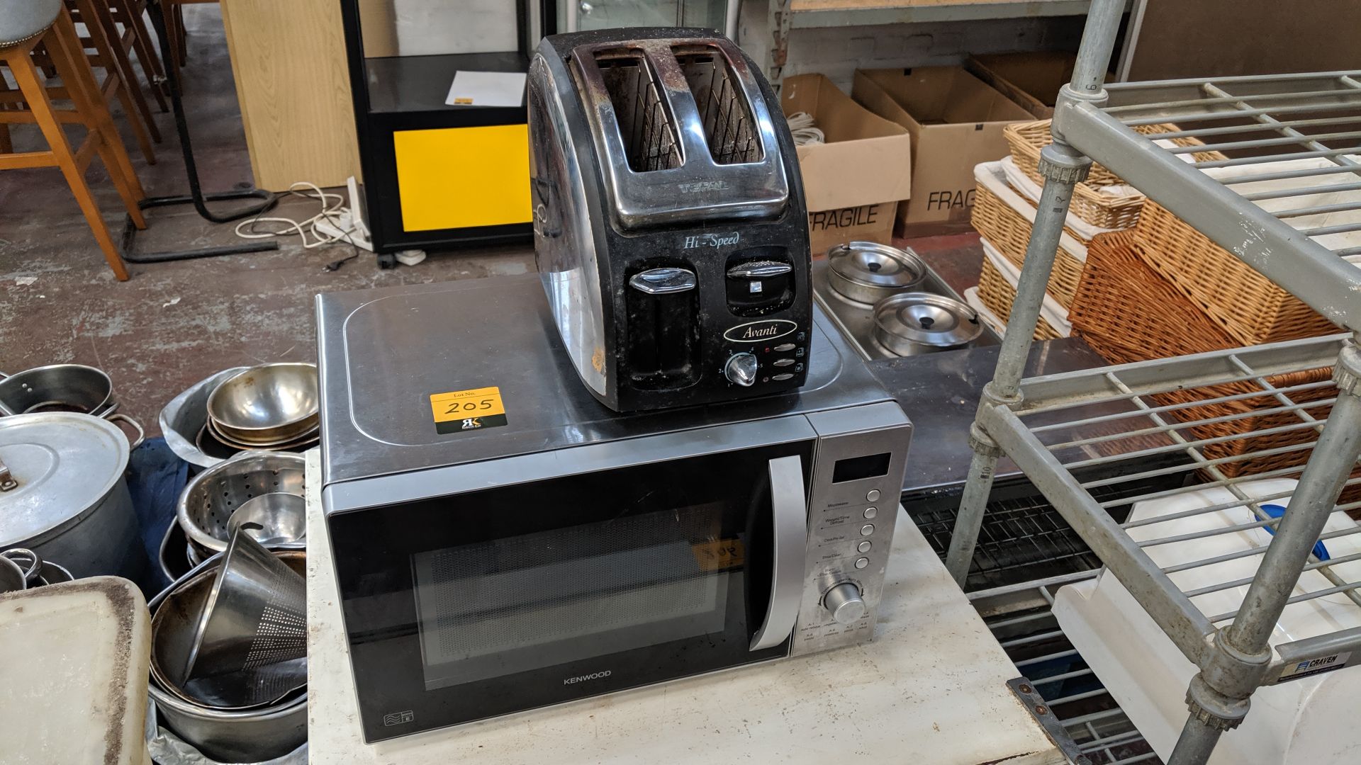 Kenwood microwave & twin Tefal toaster This is one of a number of lots being sold on behalf of the