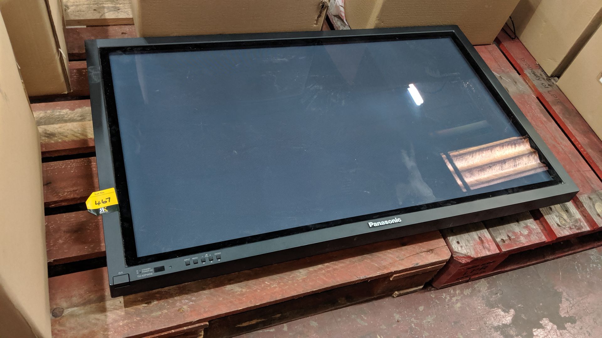Panasonic 42" plasma TV model TH-42PWD6. This is one of a large number of lots being sold on