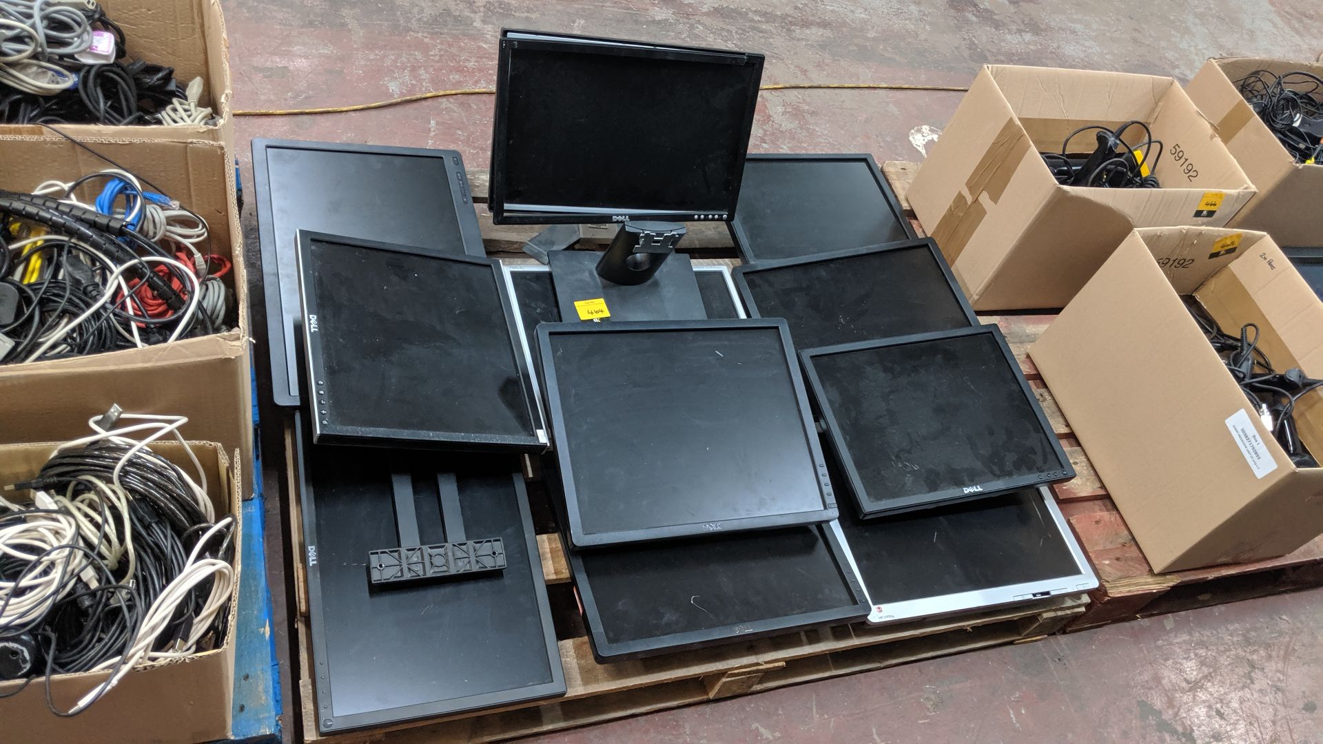 Contents of a pallet of flat screen monitors - pallet excluded. This is one of a large number of