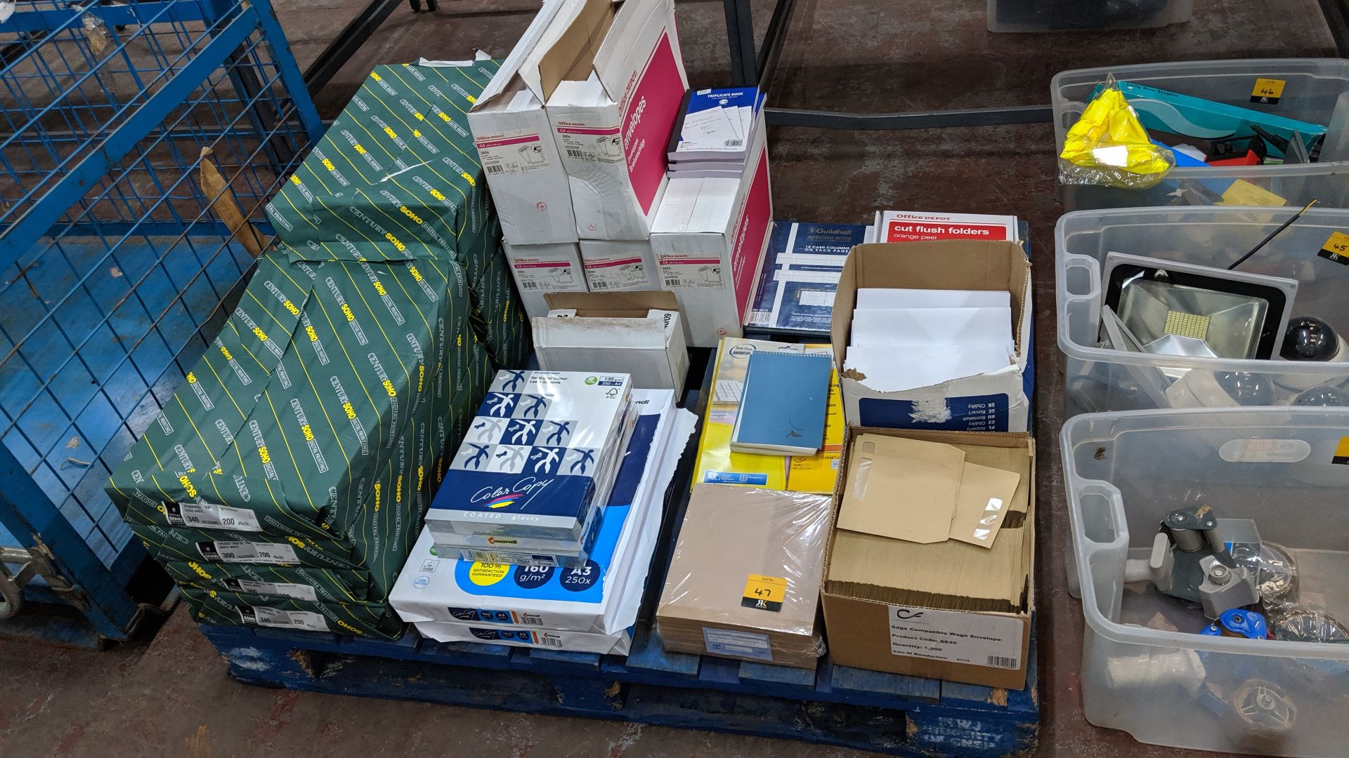 Contents of a pallet of paper, envelopes & other office stationery - pallet excluded. This is one of - Image 2 of 5