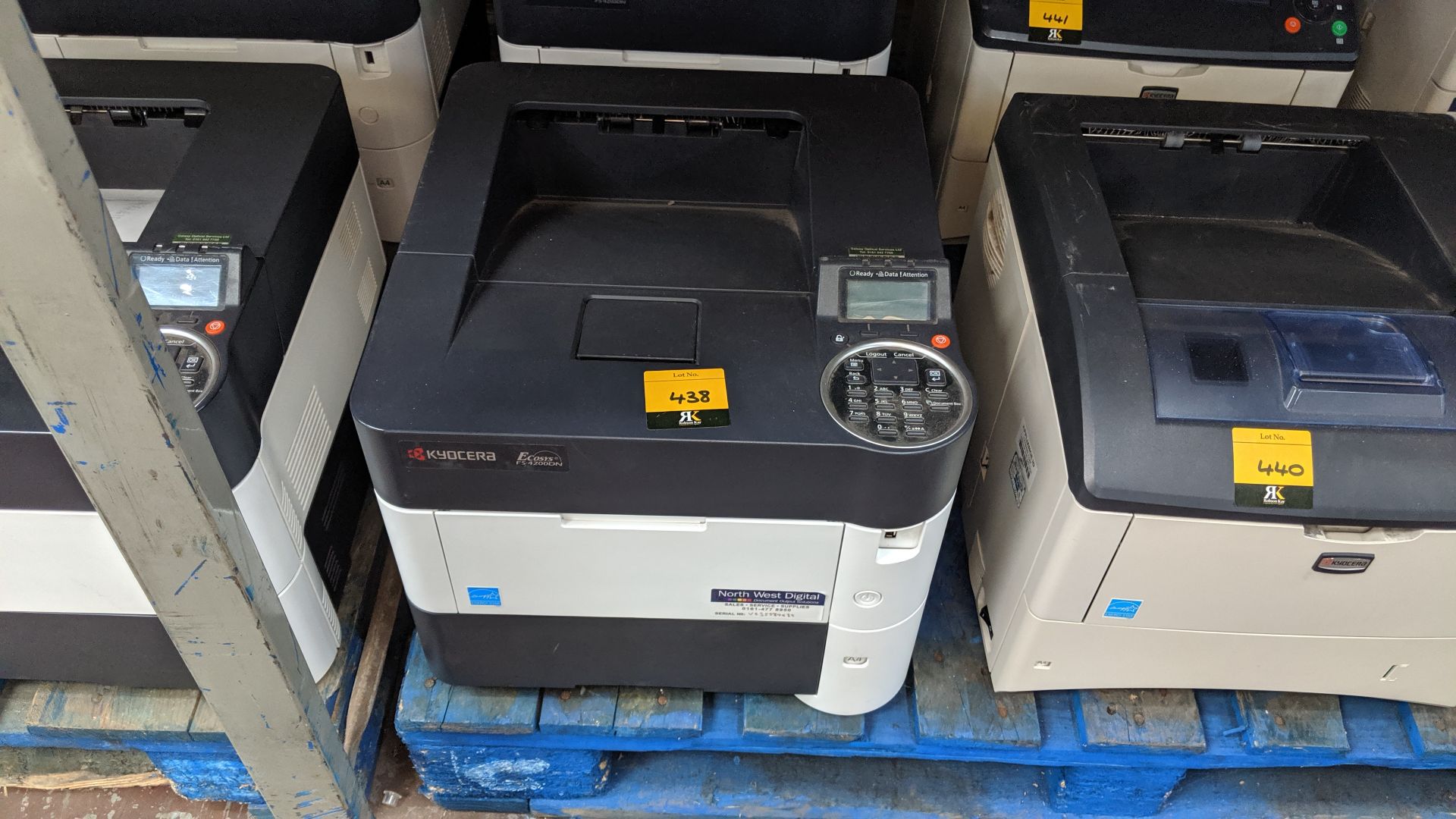 Kyocera A4 desktop laser printer model FS-4200DN. This is one of a large number of lots being sold