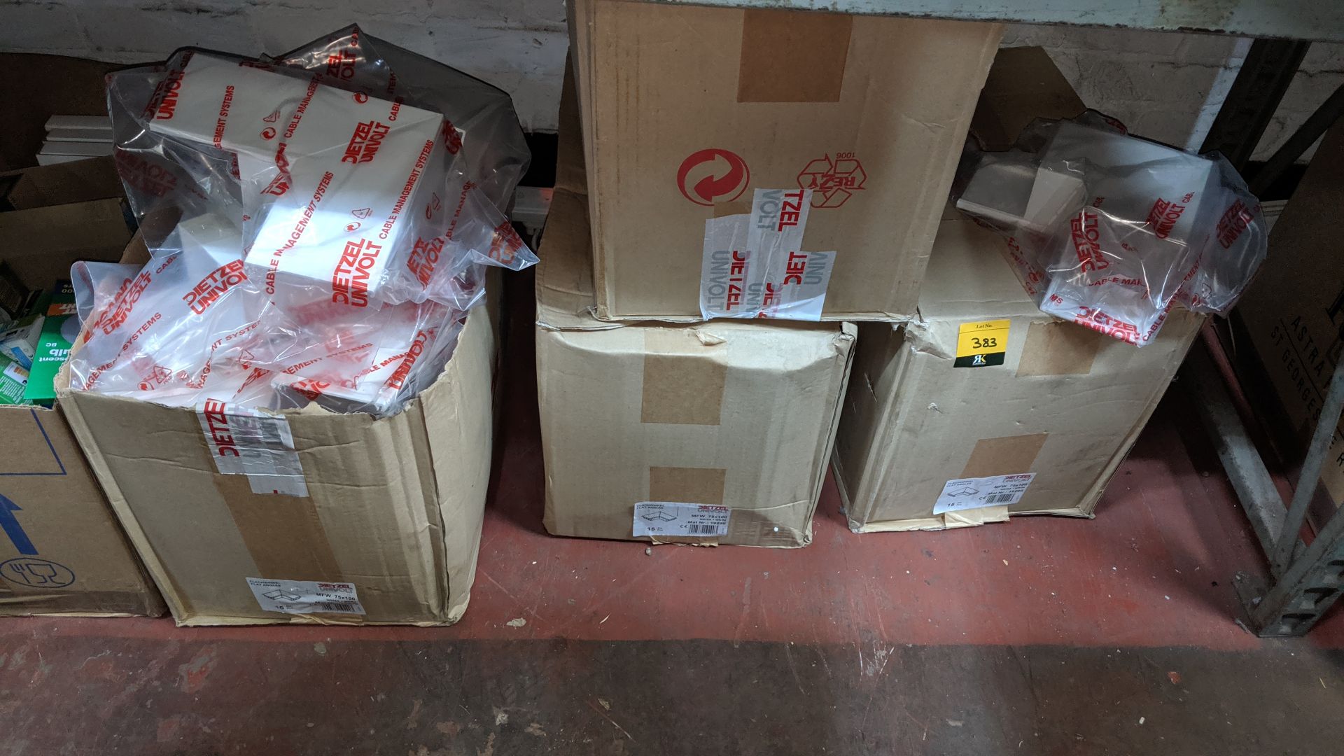 4 boxes of plastic venting. This is one of a number of lots being sold on behalf of an electrical