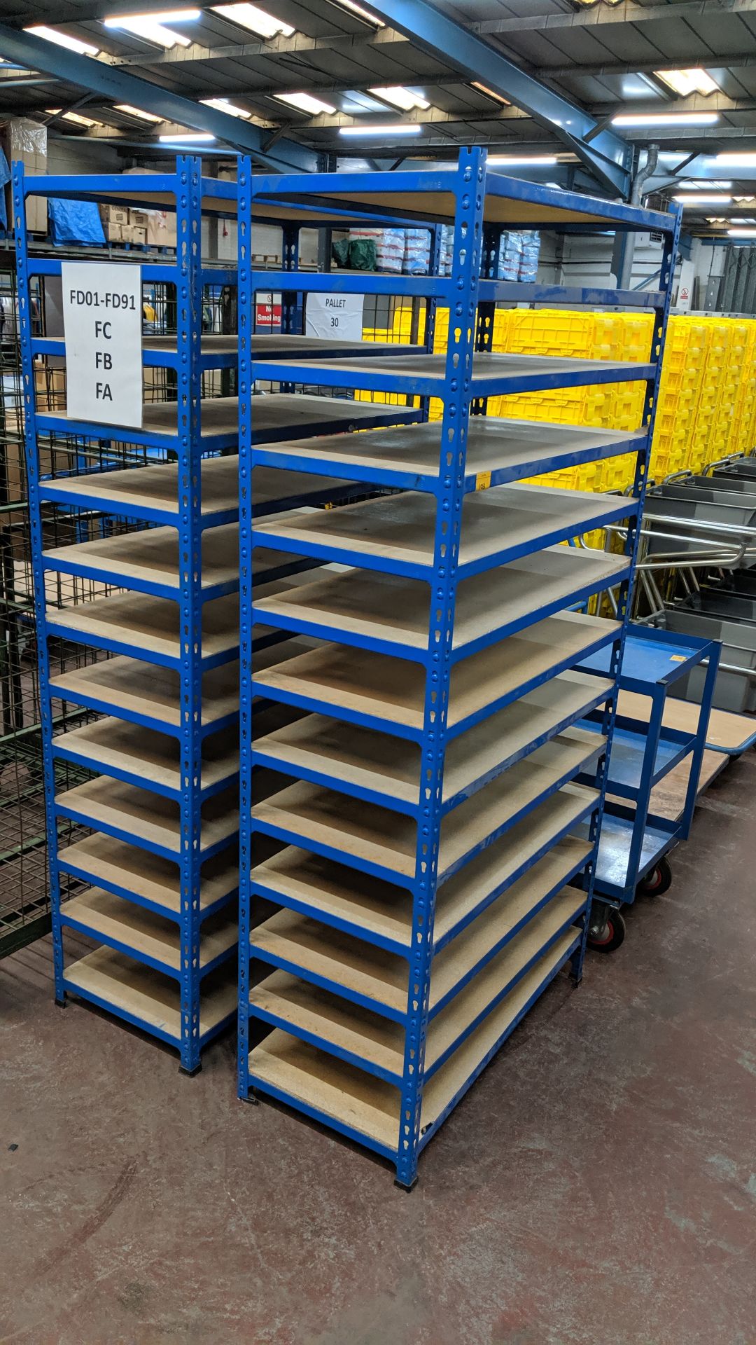 2 off bolt-free racking units, each incorporating 13 shelves, the dimensions of each rack as - Image 2 of 3