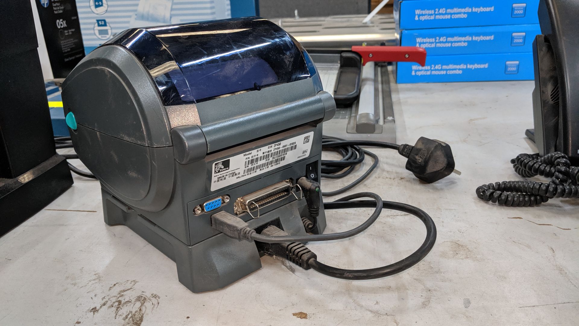 Zebra ZP450 label printer on pedestal power pack. This is one of a number of lots being sold on - Image 5 of 5