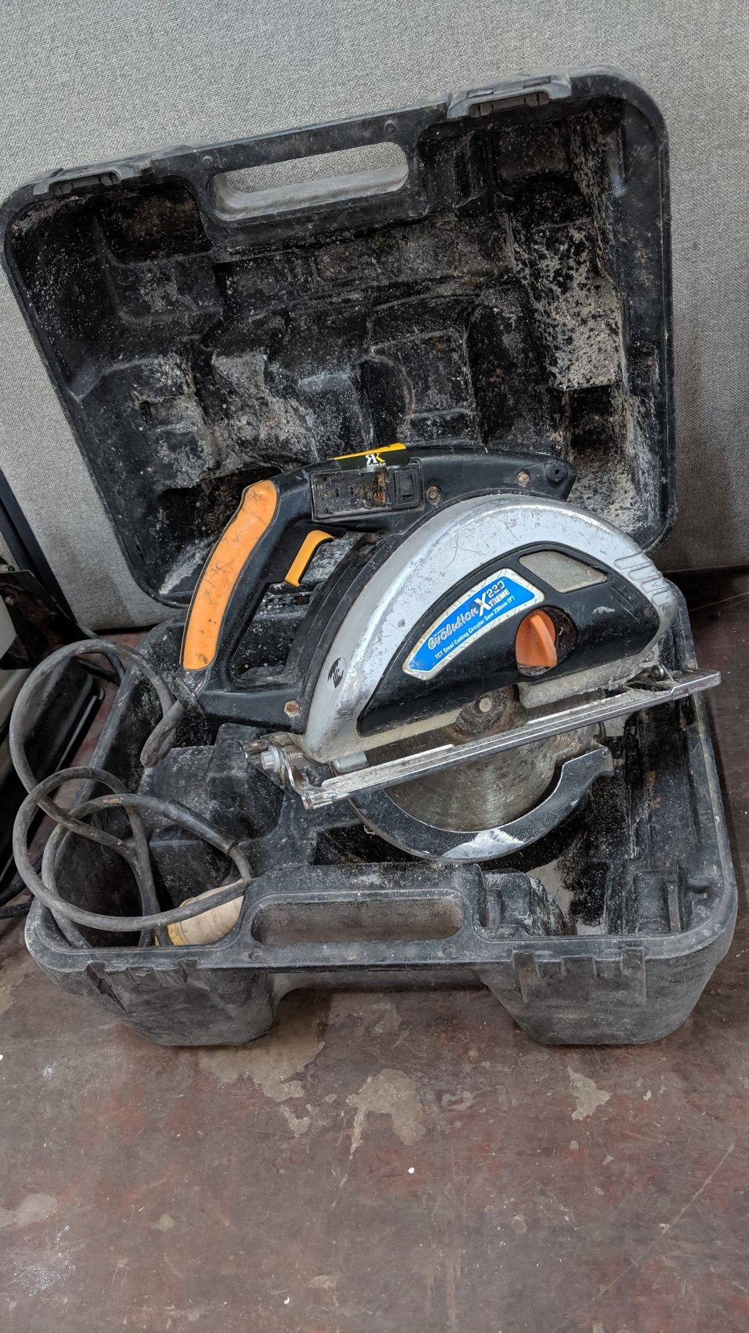 Evolution Xtreme 230 TCT steel cutting circular saw - 110v, includes case. This is one of a number