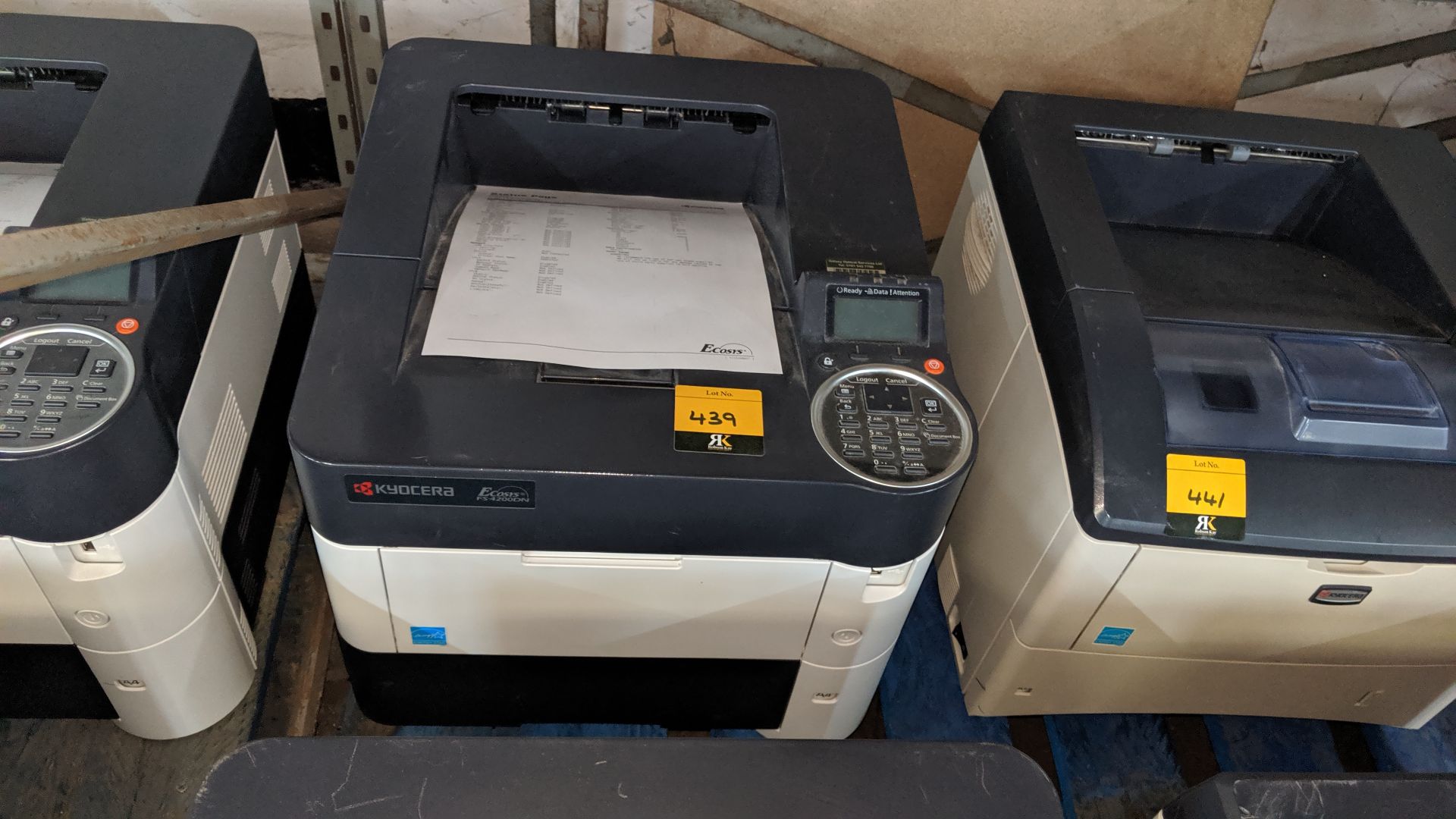 Kyocera A4 desktop laser printer model FS-4200DN. This is one of a large number of lots being sold