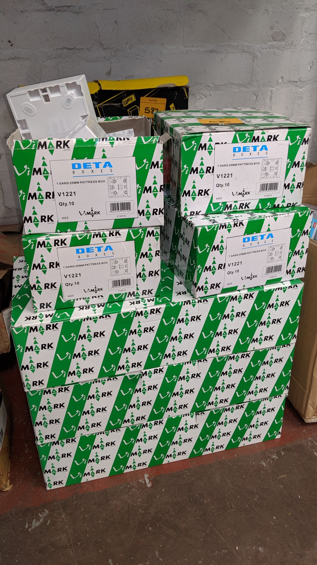 Stack of Deta pattress boxes. This is one of a number of lots being sold on behalf of an - Image 2 of 3