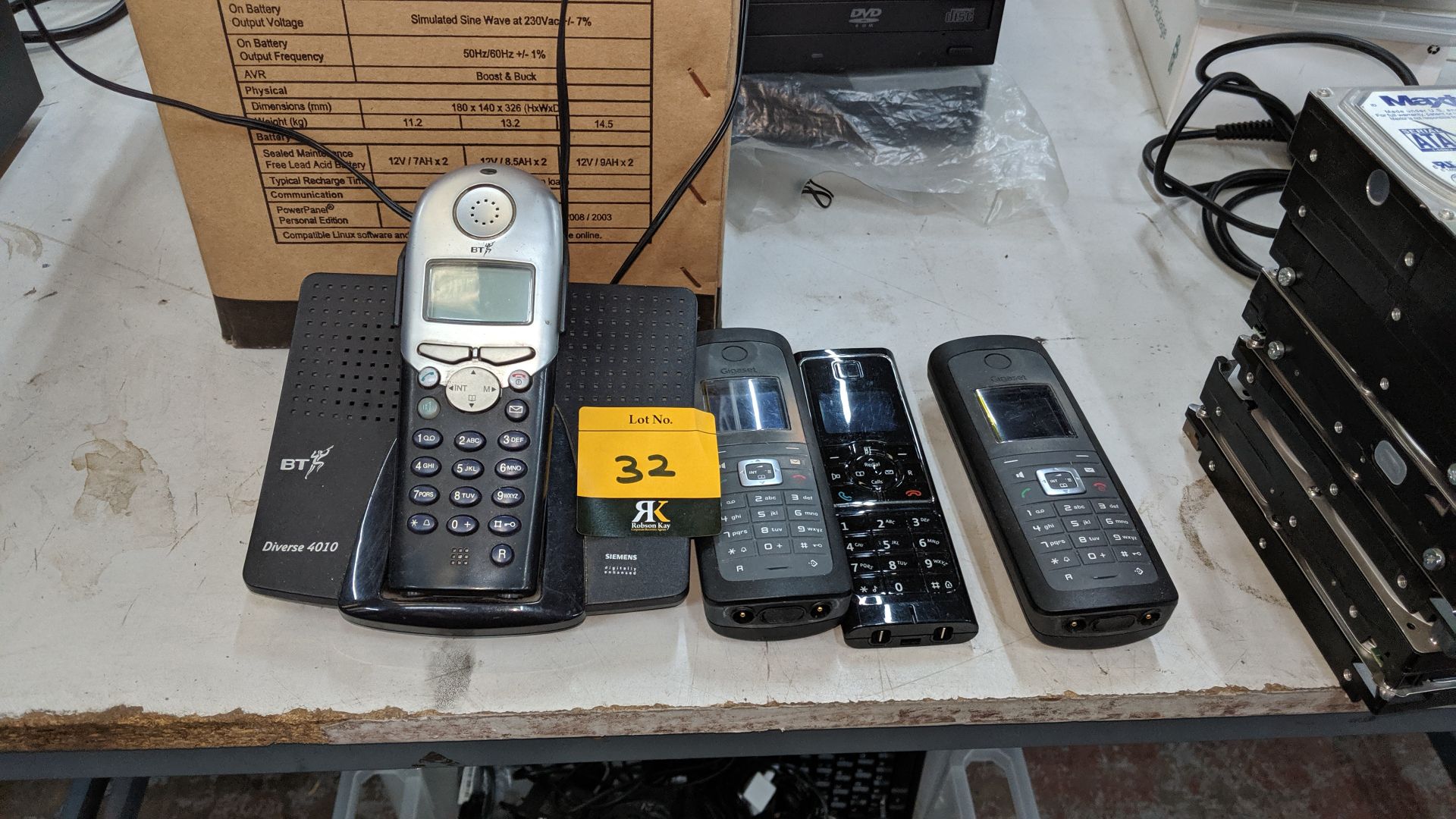 Row of assorted telephone, computer & other electrical items. This is one of a number of lots - Image 3 of 6