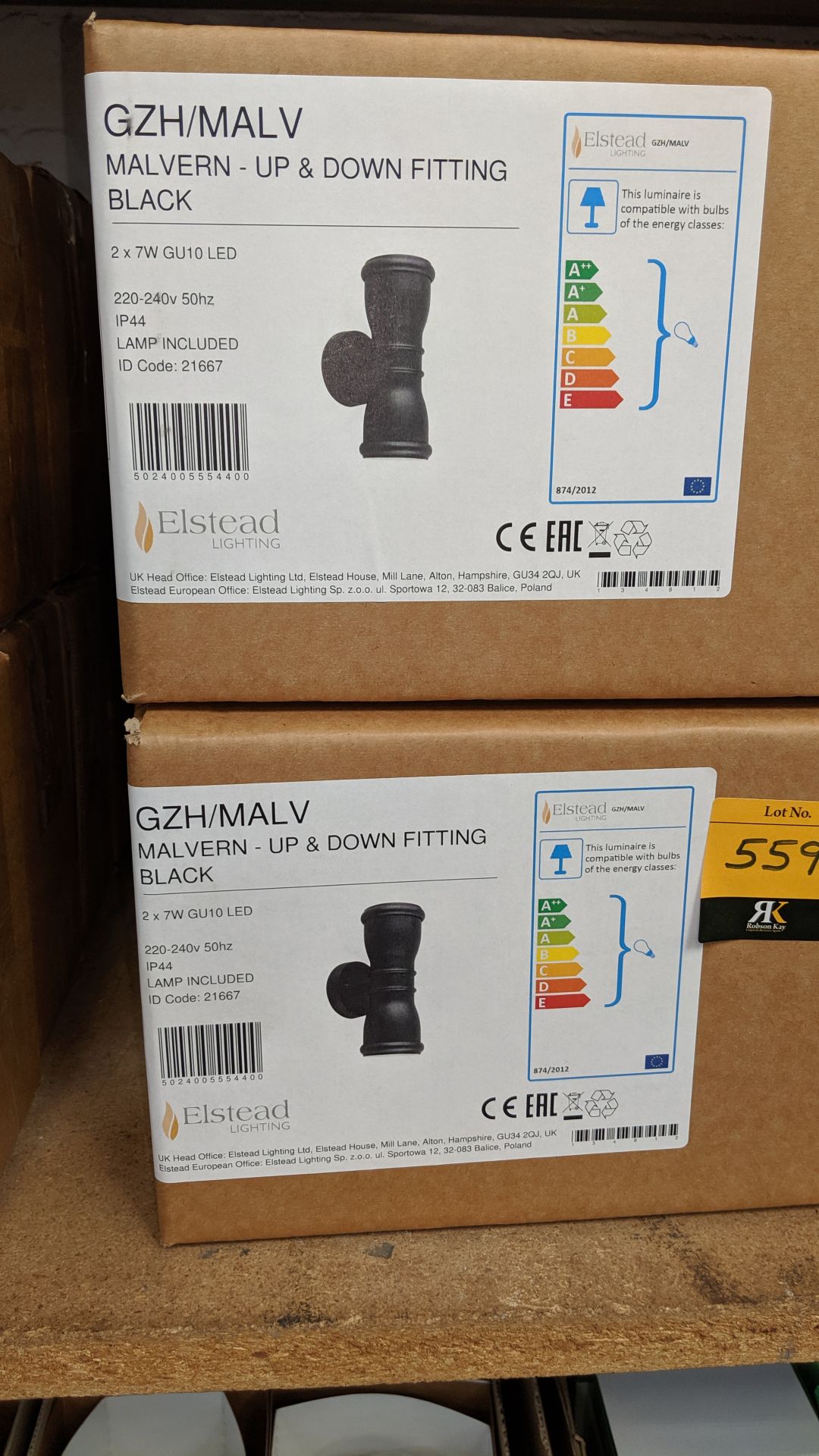 10 off Malvern outdoor black wall lights. This is one of a number of lots being sold on behalf of an - Image 2 of 2