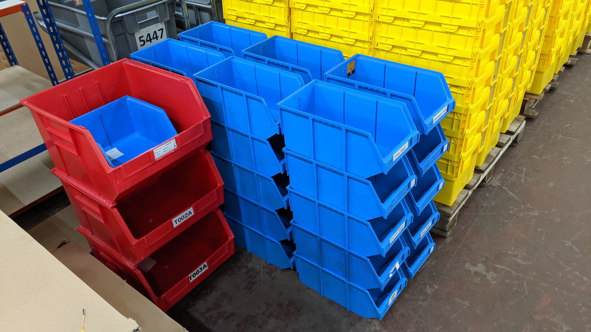 Quantity of lin bin type storage units comprising 30 blue bins each measuring approx. 8" x 15", 3 in - Image 2 of 4