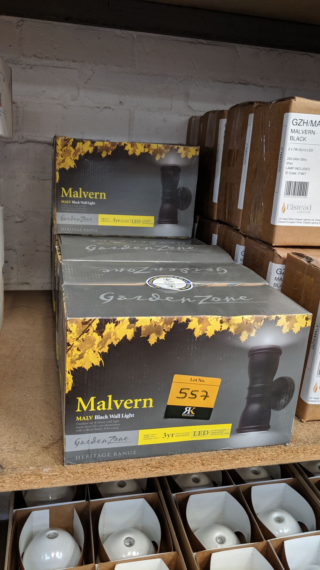 8 off Malvern outdoor black wall lights. This is one of a number of lots being sold on behalf of