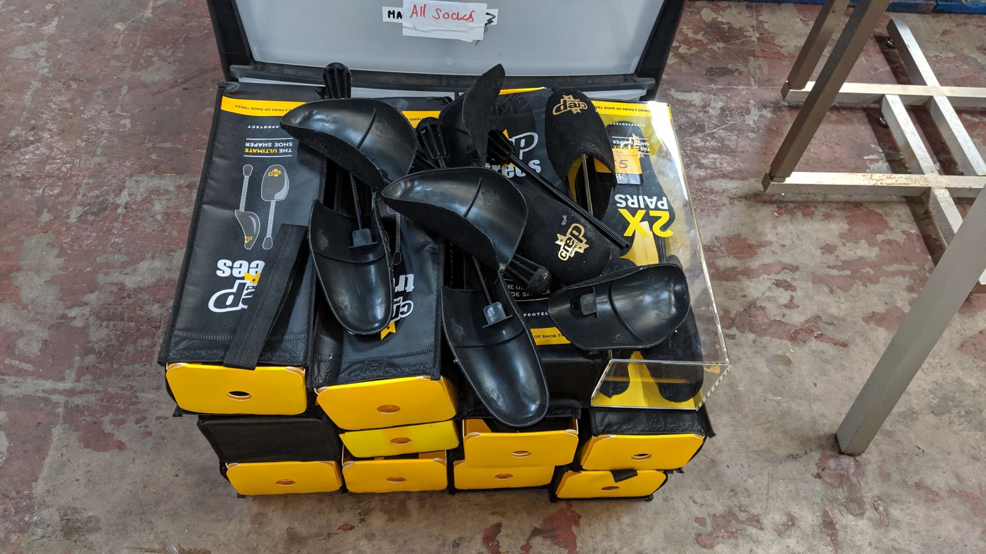 Quantity of Crep shoe trees. This is one of a number of lots being sold on behalf of the liquidators