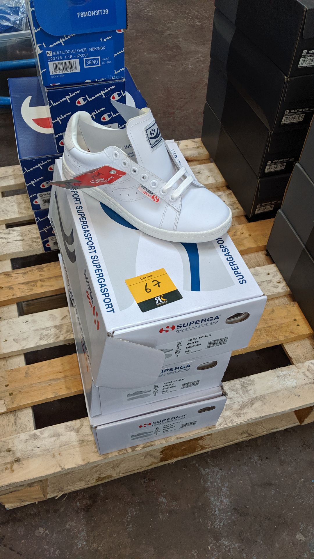 3 pairs of Superga trainers. This is one of a number of lots being sold on behalf of the liquidators