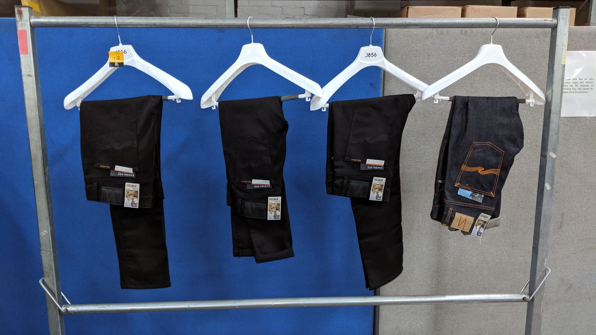 4 assorted pairs of Nudie Jeans in black and dark blue denim. This is one of a number of lots - Image 2 of 10