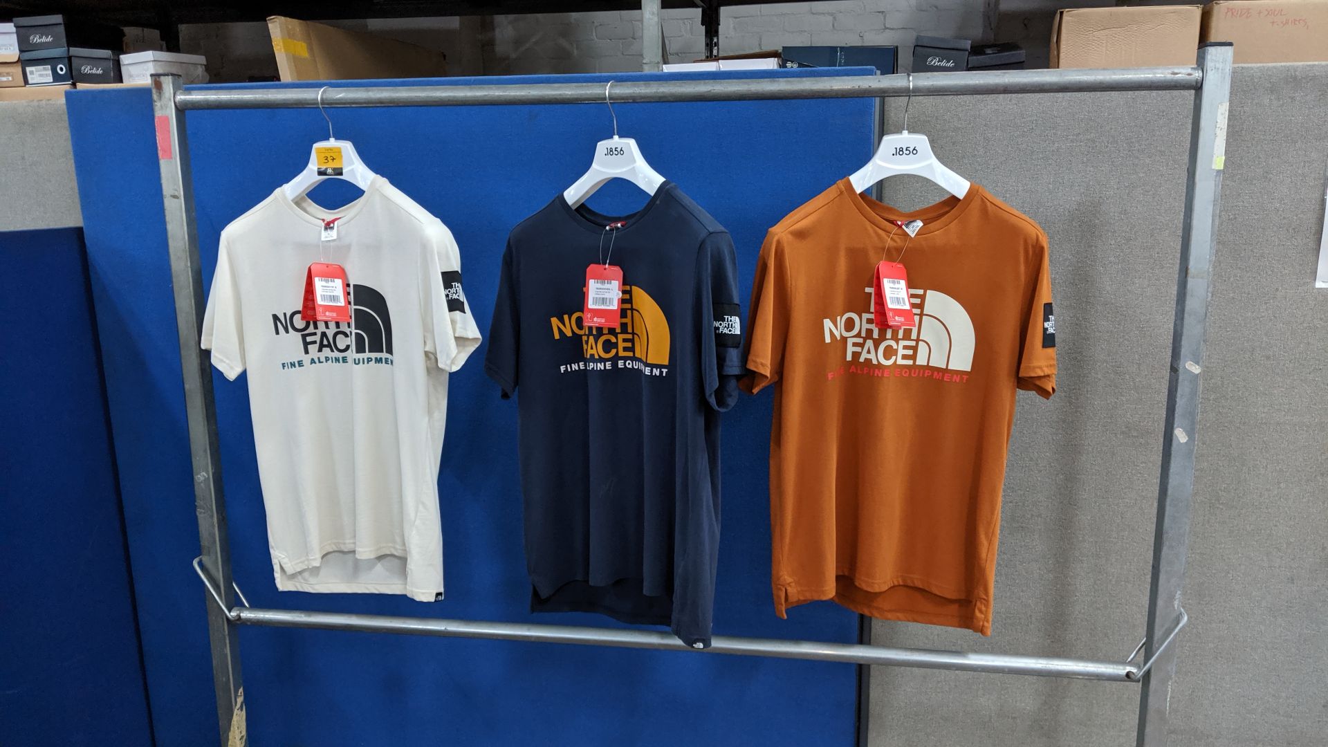 3 off assorted North Face round neck T-shirts. This is one of a number of lots being sold on