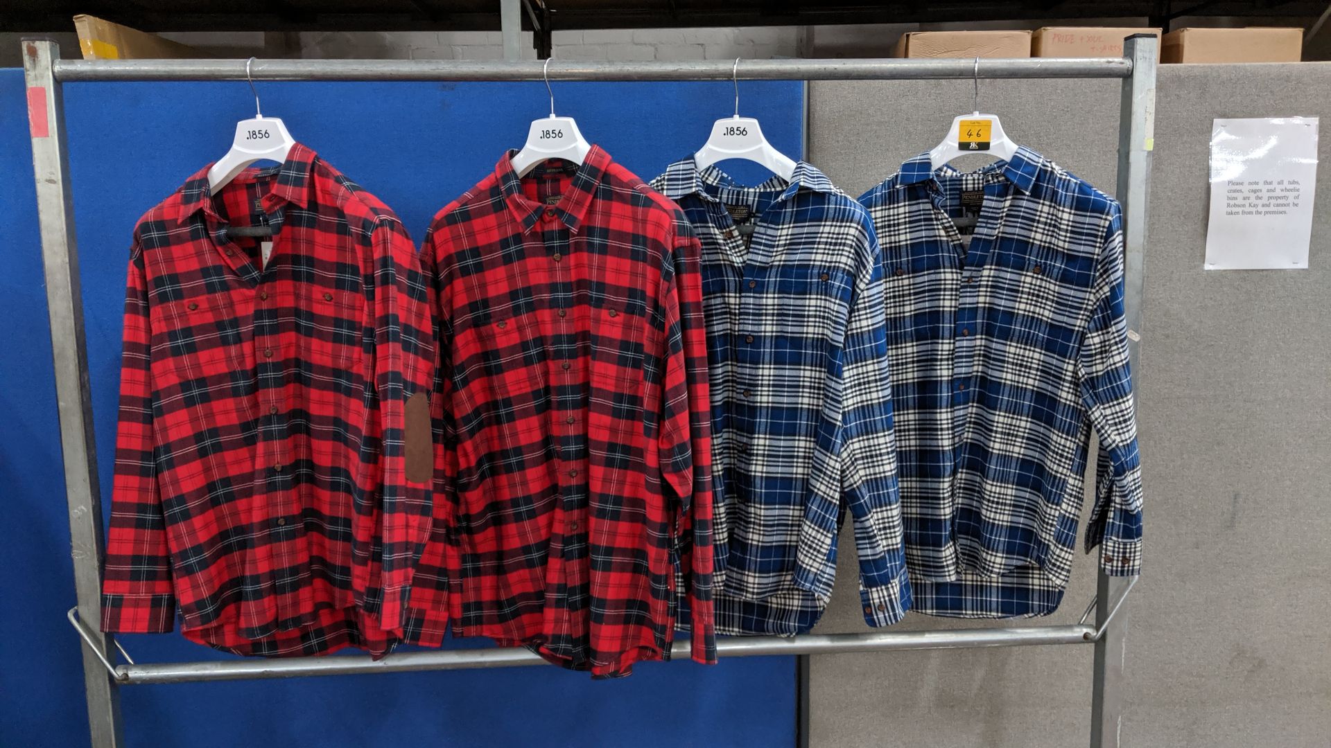 4 off long sleeve shirts by Pendleton. This is one of a number of lots being sold on behalf of the - Image 2 of 9