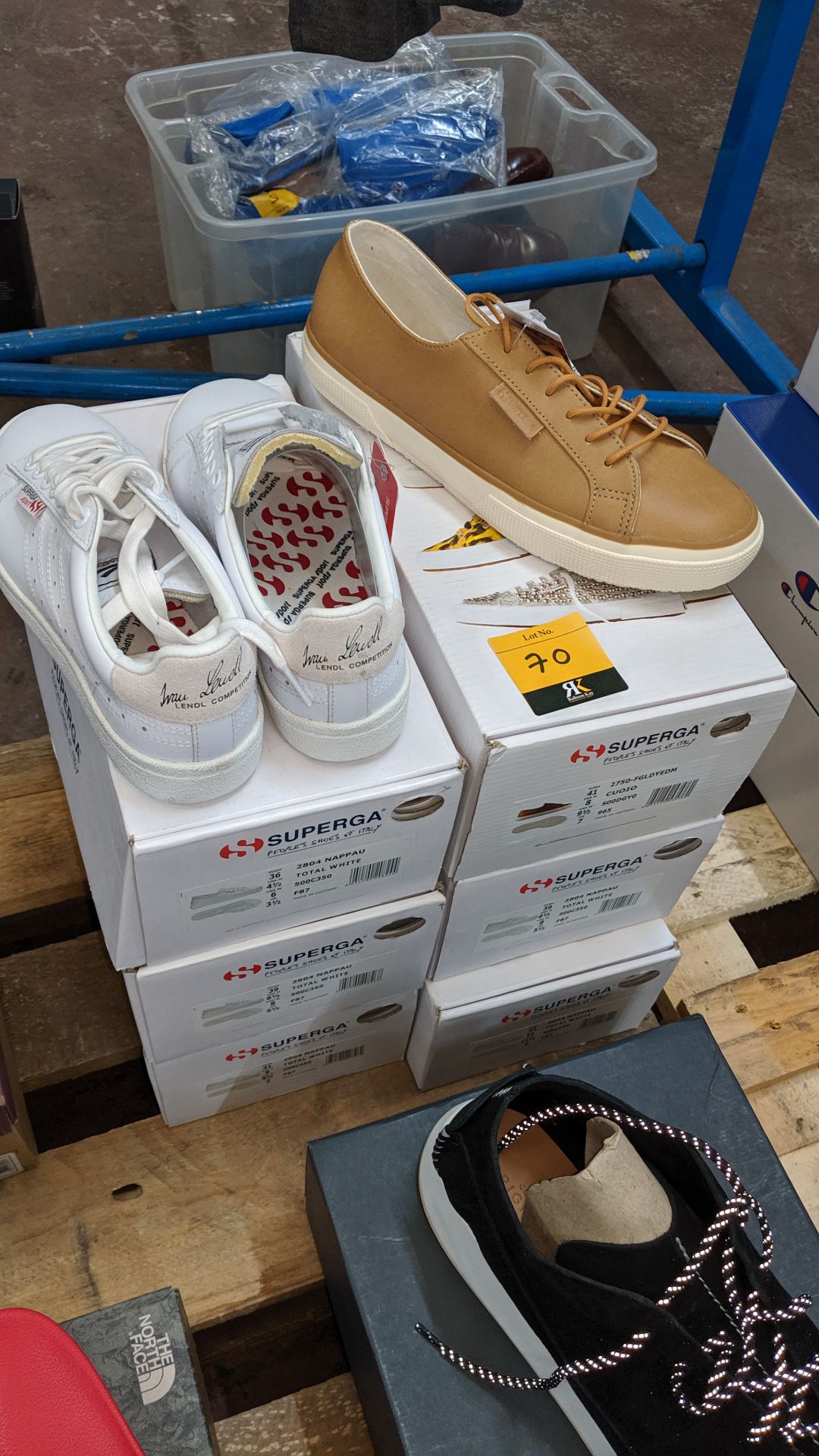 7 pairs of Superga trainers. This is one of a number of lots being sold on behalf of the liquidators