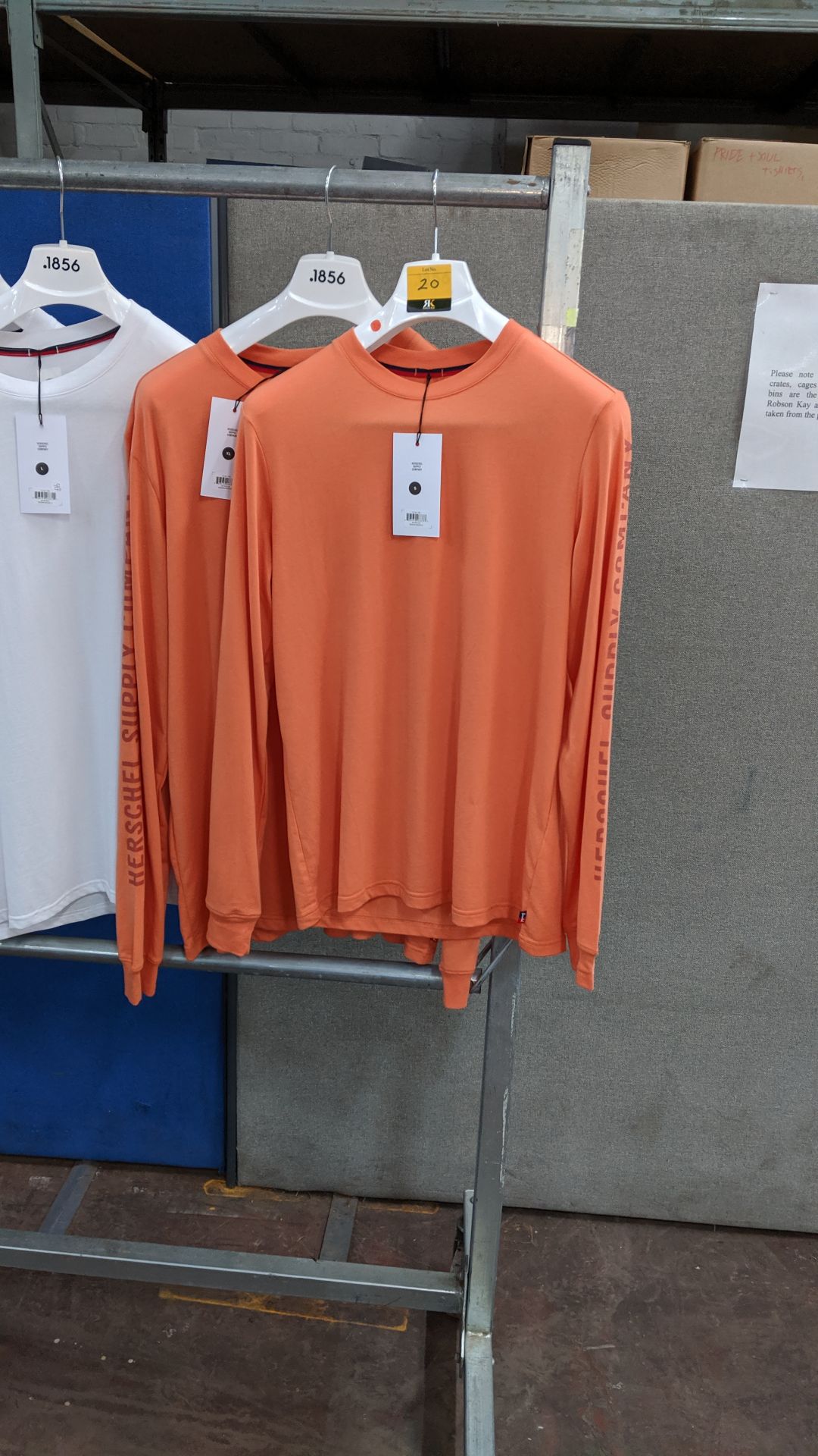 8 off Herschel long sleeve round neck T-shirts in assorted colours. This is one of a number of - Image 6 of 10