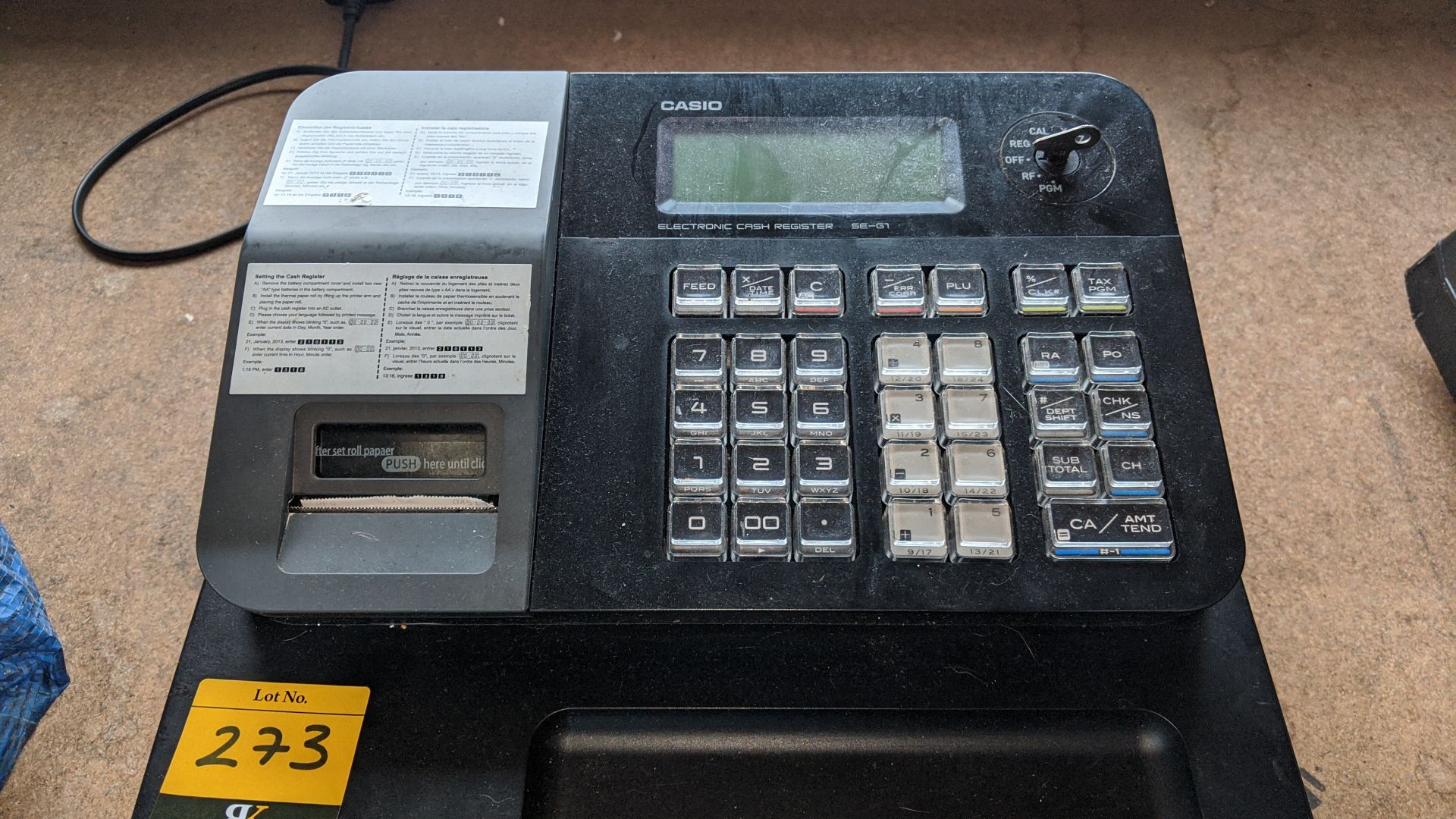 Casio electronic cash register model SE-G1. Lots 101 - 112 & 273 - 275 are understood to have all - Image 4 of 5