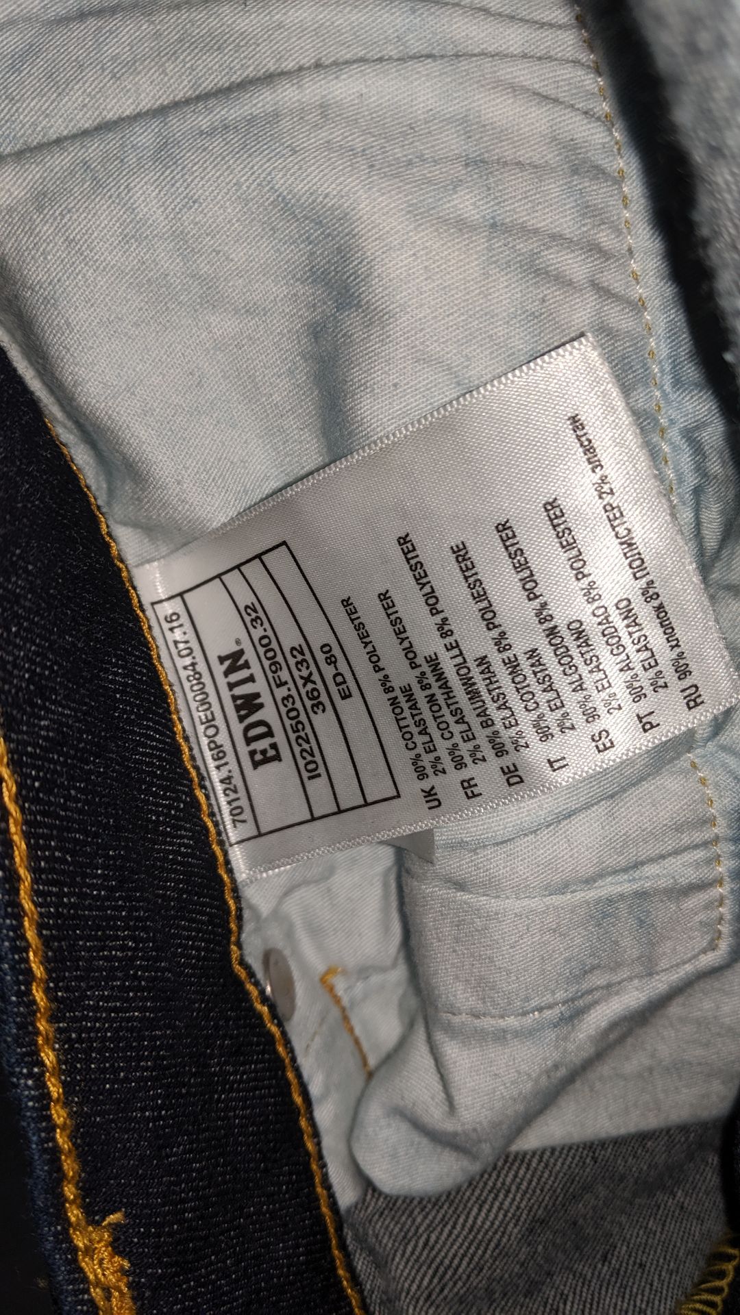 10 pairs of Edwin jeans. This is one of a number of lots being sold on behalf of the liquidators - Image 16 of 17