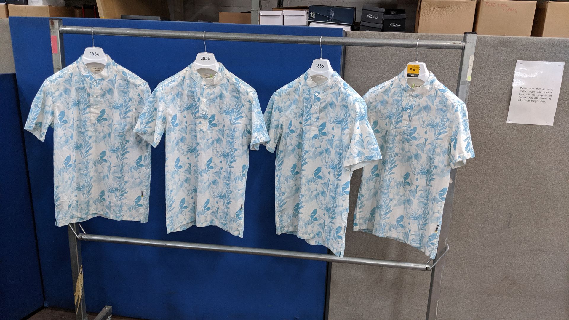 4 off patterned half buttoned shirts by Syndicate Original. This is one of a number of lots being - Image 2 of 5