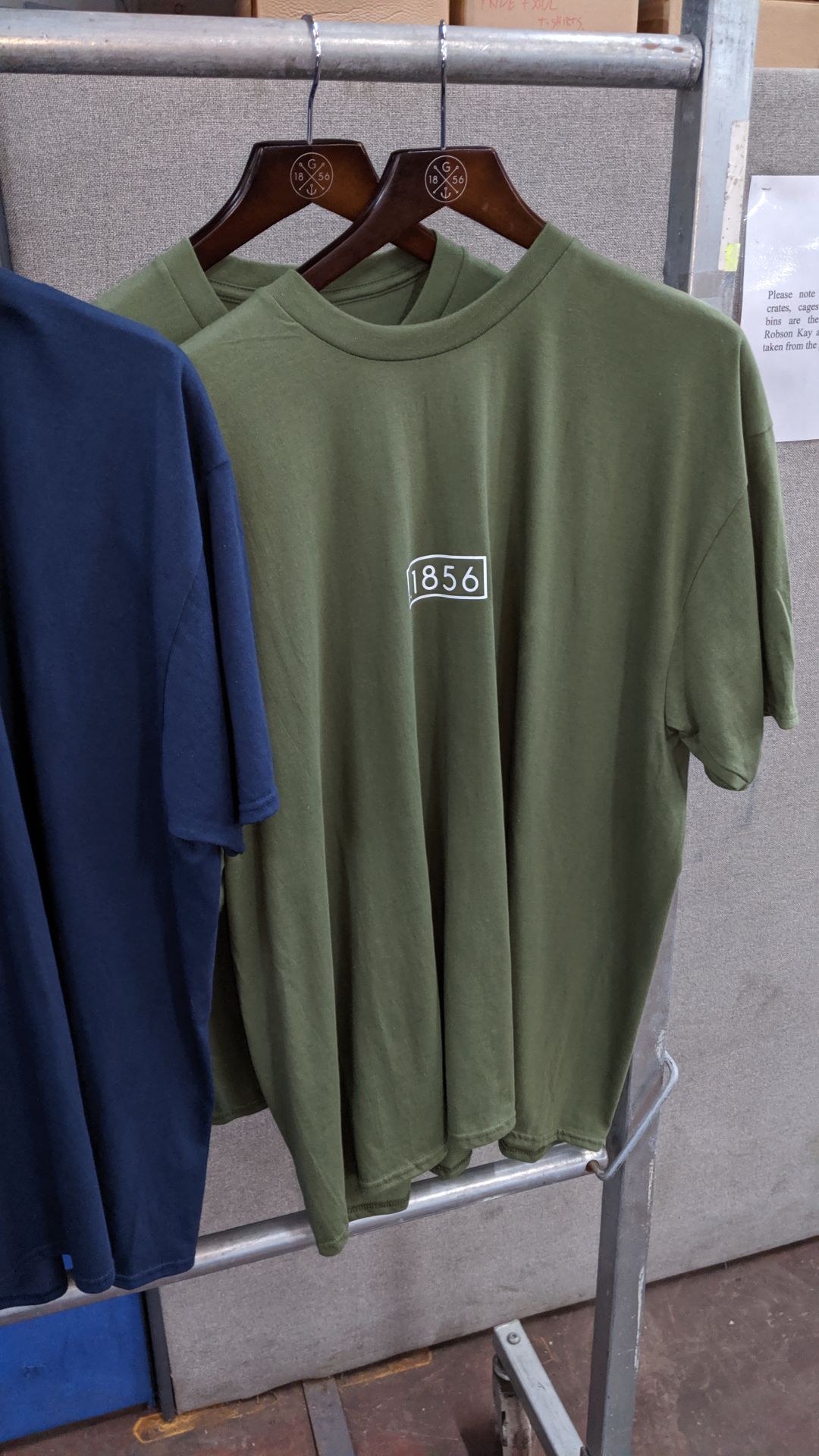 9 off 1856 round neck T-shirts in assorted colours. This is one of a number of lots being sold on - Image 6 of 8