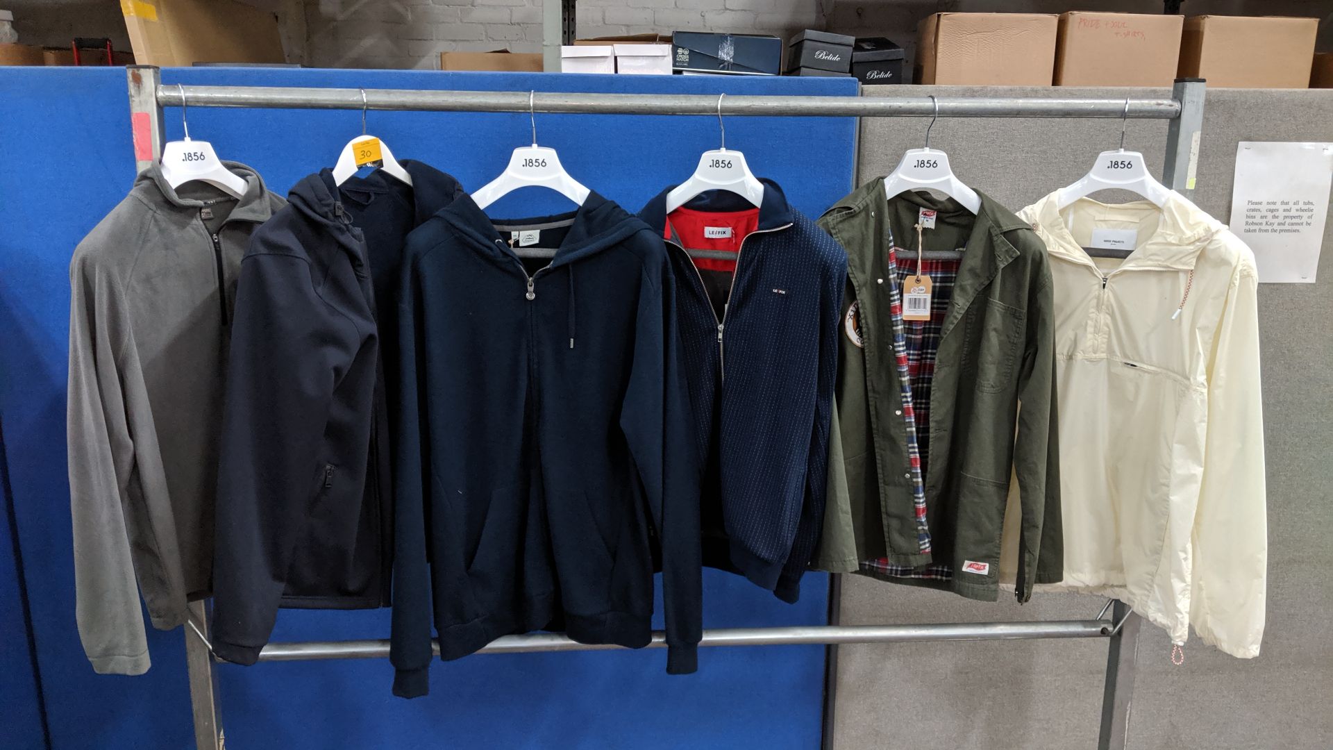 6 off assorted full zip & half zip tops by Pyrenex, Craghoppers, Le Fix, Norse Projects & others. - Image 2 of 6