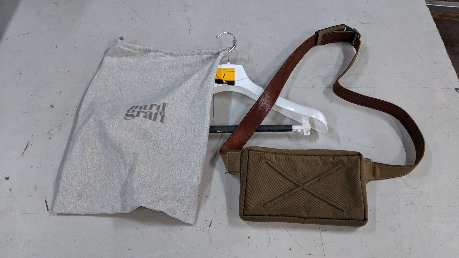 hardgraft partial leather men's bag including soft cover. IMPORTANT: Please remember goods