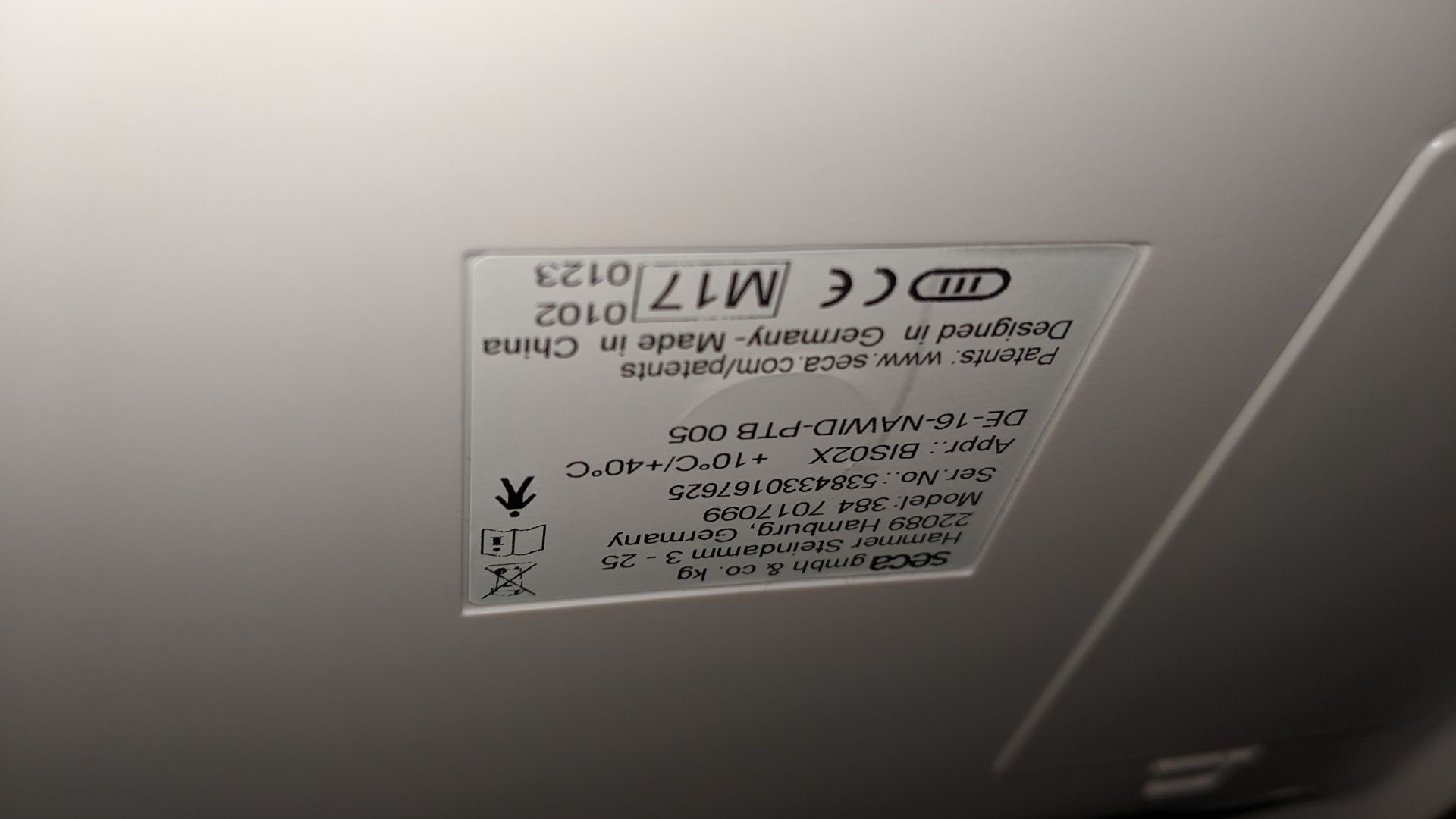 Seca model 384 baby scales max. capacity 20kg. This is one of a large number of lots used/owned by - Image 4 of 5