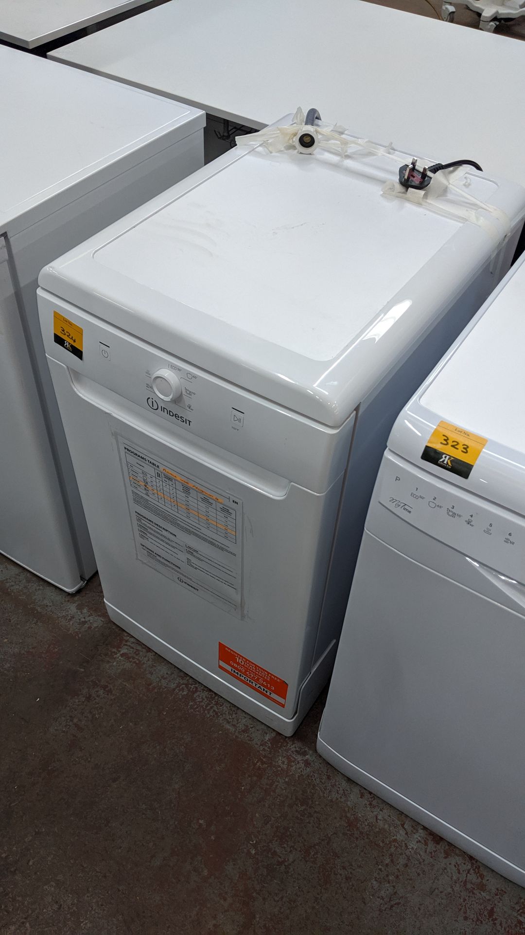 Indesit slimline dishwasher model DSFE 1810. This is one of a large number of lots used/owned by One