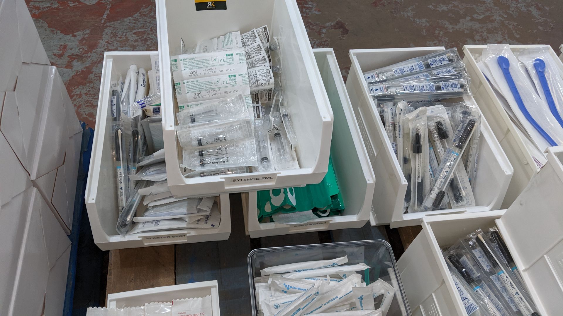 Contents of a pallet of medical supplies consisting of a large quantity of plastic bins & their - Image 5 of 11
