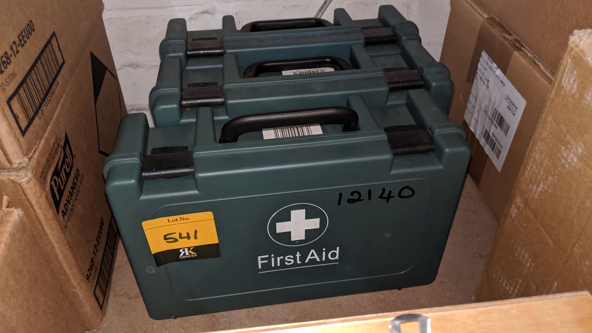 3 off first aid kits and contents. This is one of a large number of lots used/owned by One To One (